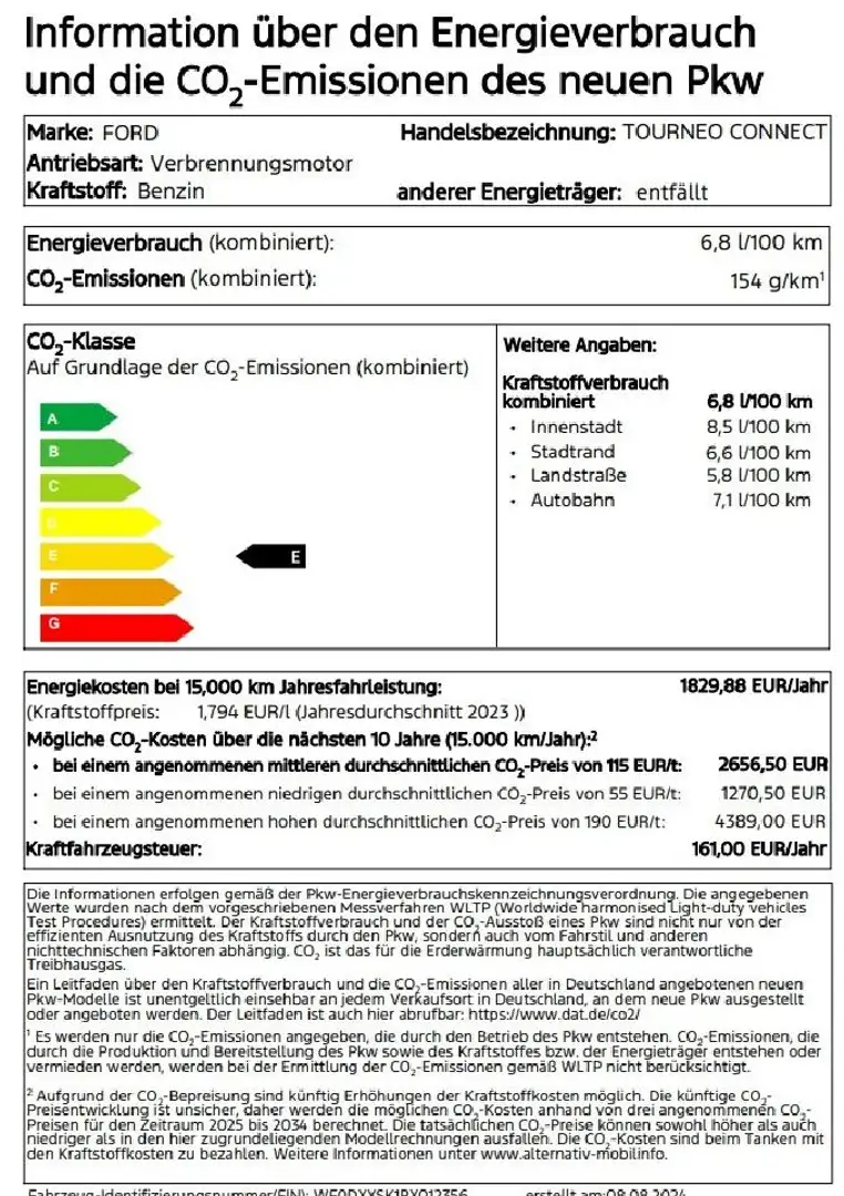 Ford Tourneo Connect Titanium Schwarz - 2