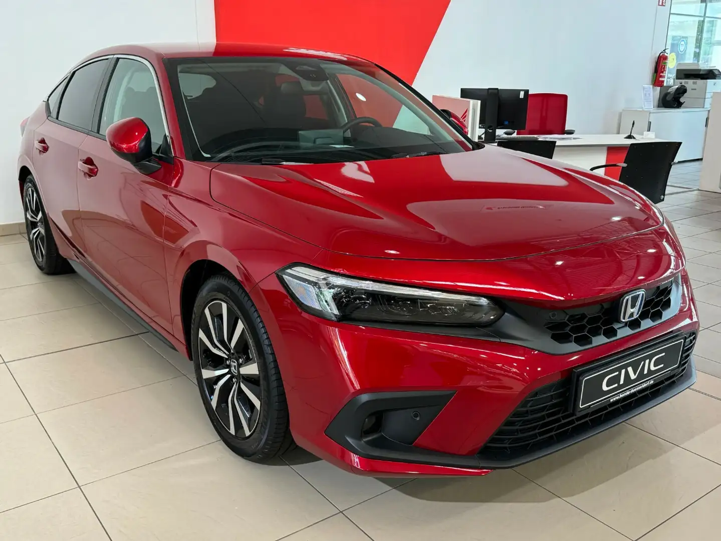 Honda Civic Hybrid e:HEV Elegance Rouge - 1