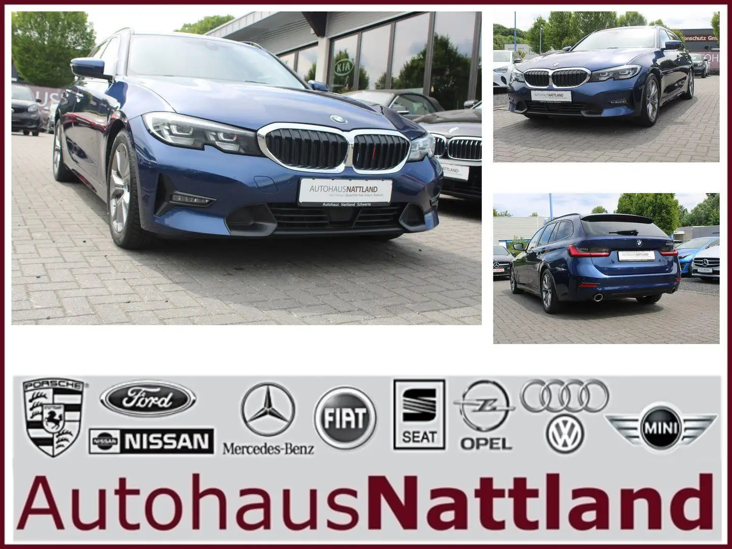 BMW 330 i Touring Sport Line Navi LED AHK 1.Hd. Blauw - 1