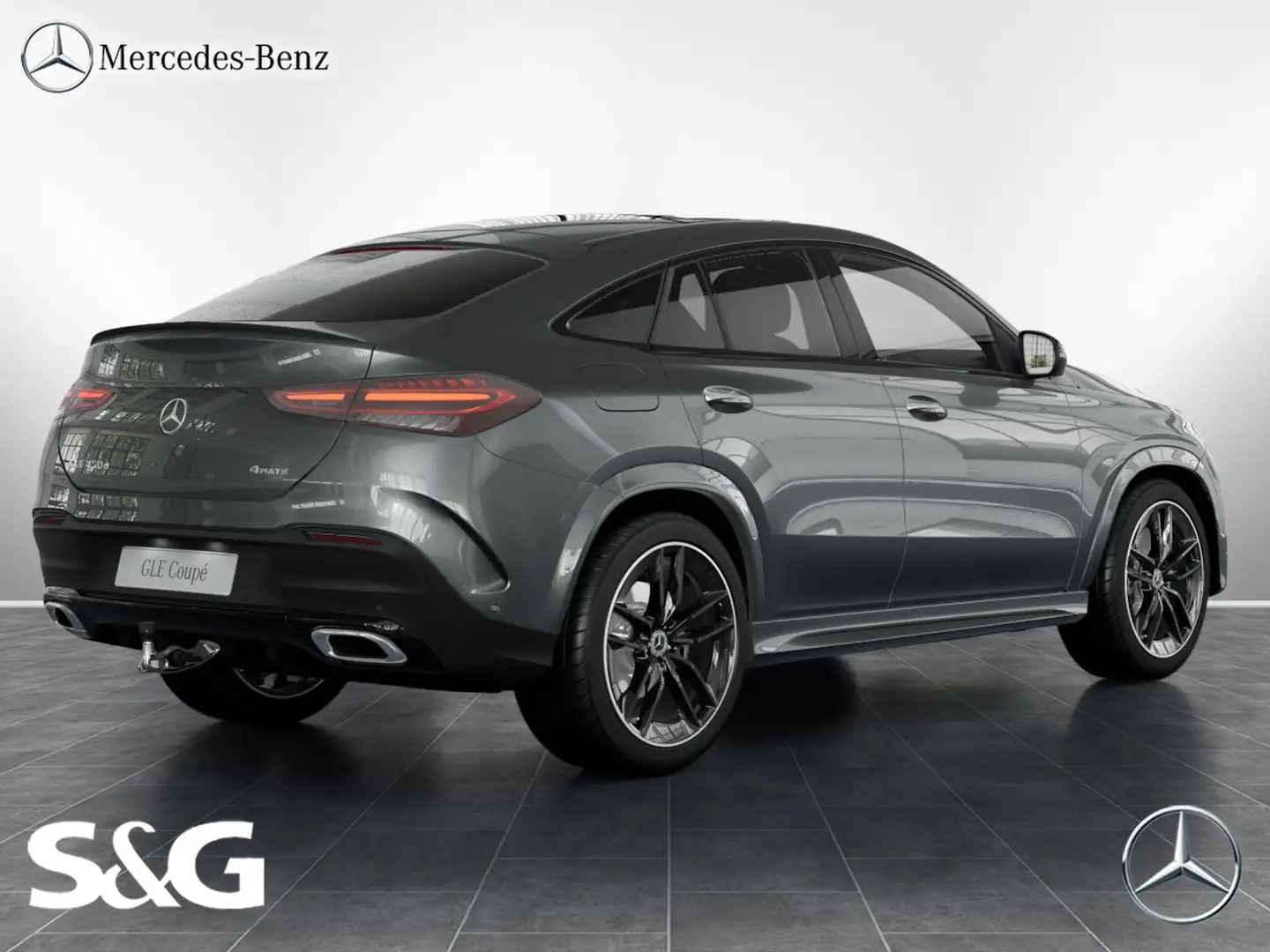Mercedes-Benz GLE 450 d 4M Coupé AMG Standhz.+360°+E-Aktiv+AHK Gris - 2