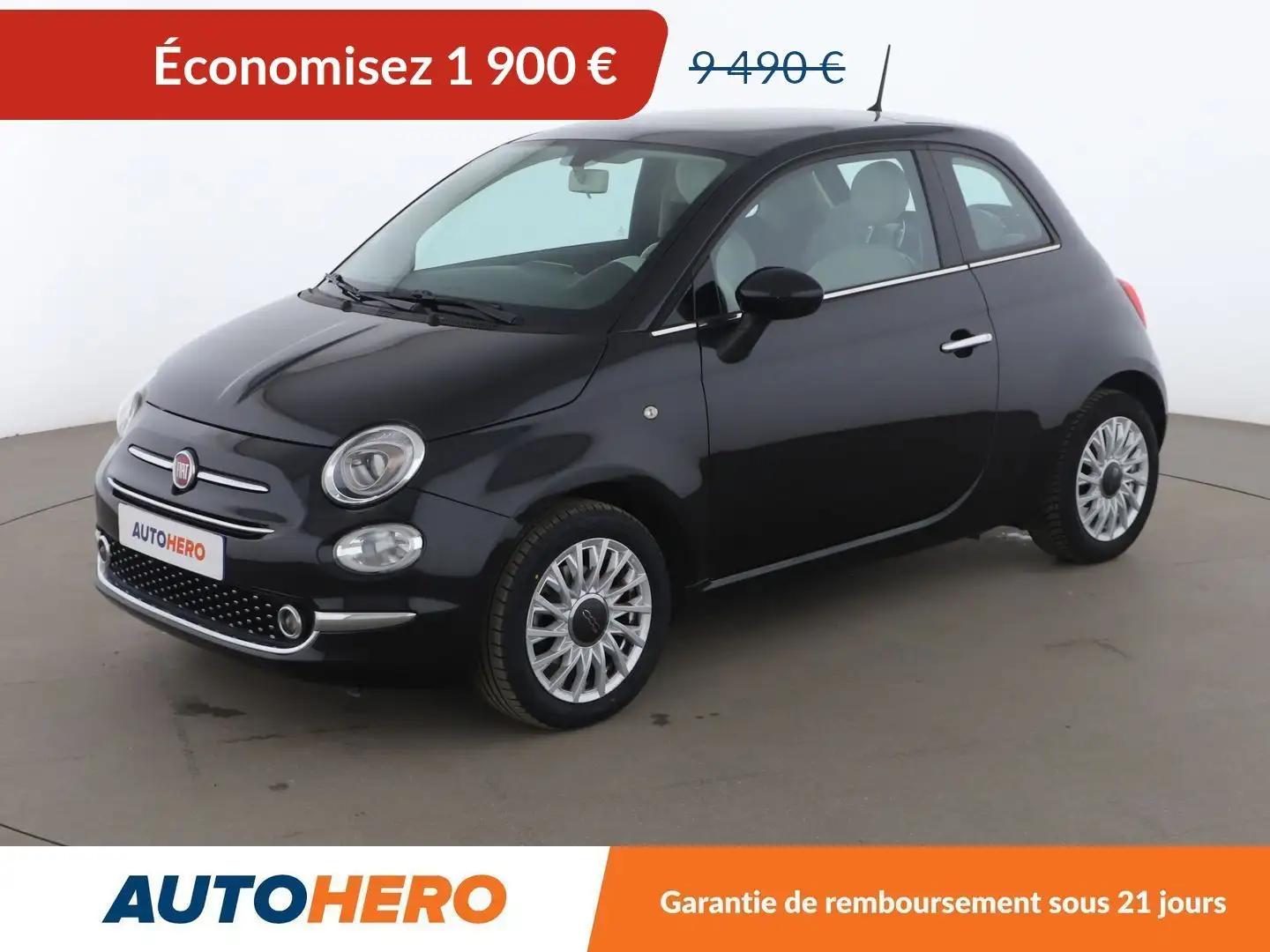 Fiat 500 1.2 Lounge Noir - 1