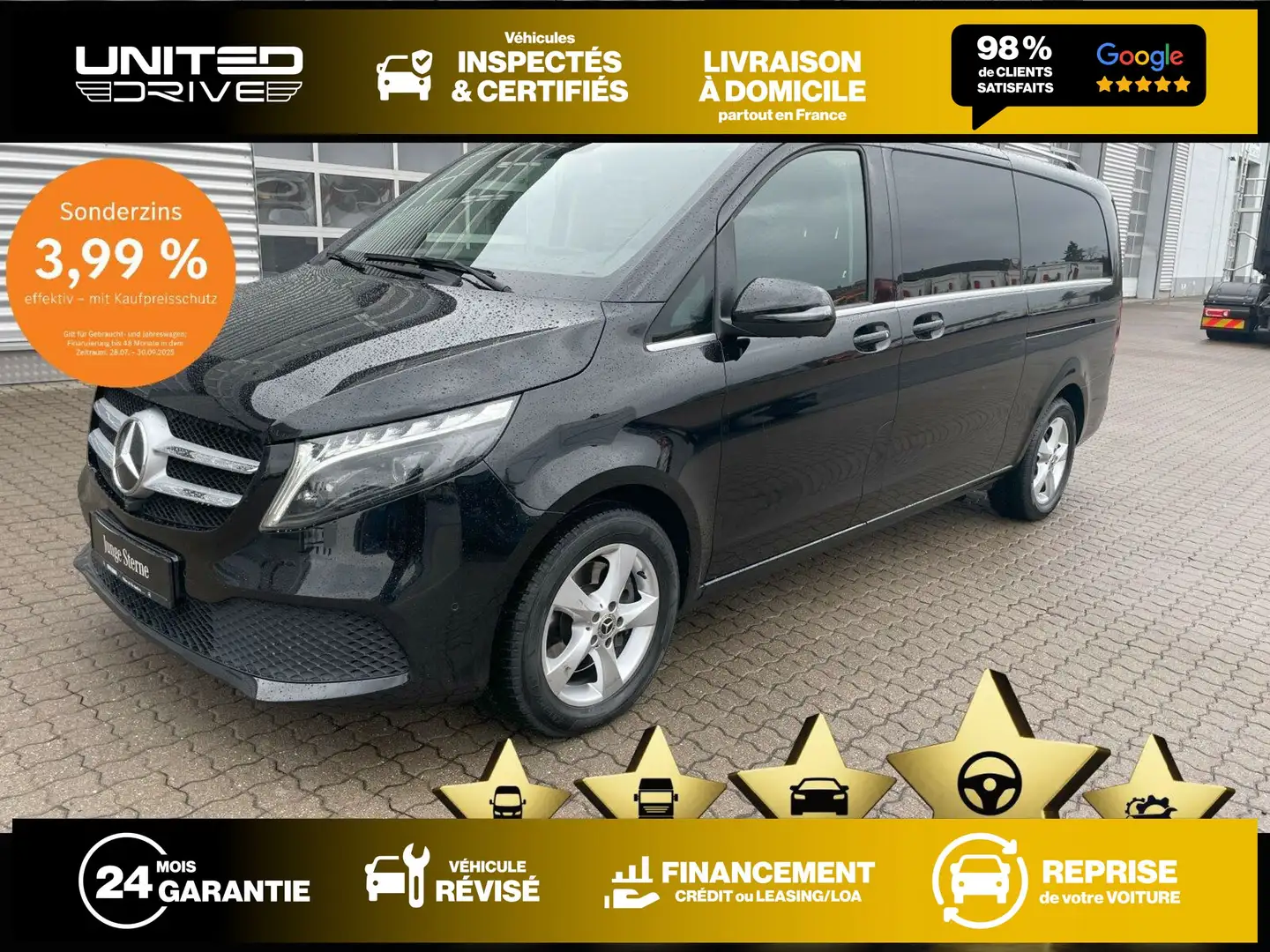 Mercedes-Benz V 300 d XL 8pl Avantgarde 4M 237ch Schwarz - 1