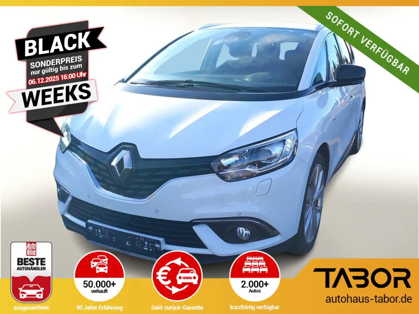 Renault Grand Scenic IV TCe 140 EDC Limited 7-S Nav PDC Weiß - 1