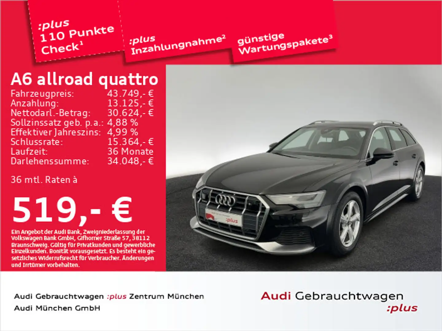 Audi A6 allroad A6 allroad 40 TDI qu. S tronic ACC/Navi+/PDC+ Noir - 1