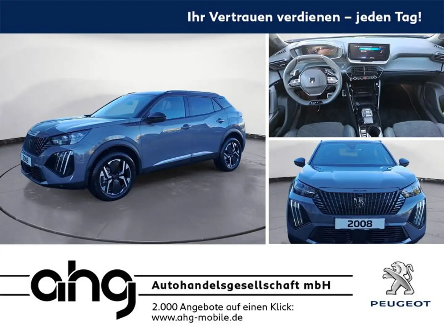 Peugeot 2008 GT HYBRID 136 e-DSC6 Sicht-, Navigations- & Silber - 1