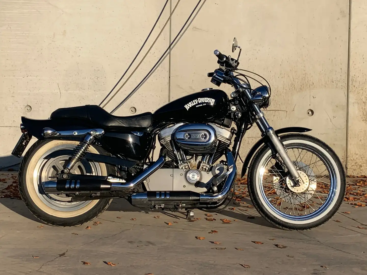 Harley-Davidson Sportster 883 White wall tires Ducktail onderhoud + keuring Zwart - 1