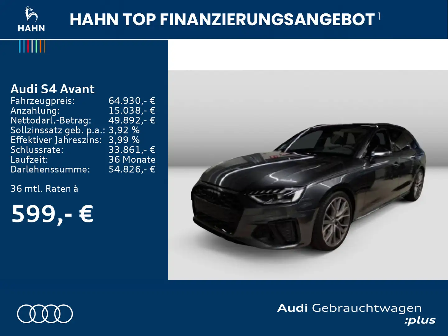 Audi S4 TDI quattro Tiptronic AHK Matrix LED Gris - 2