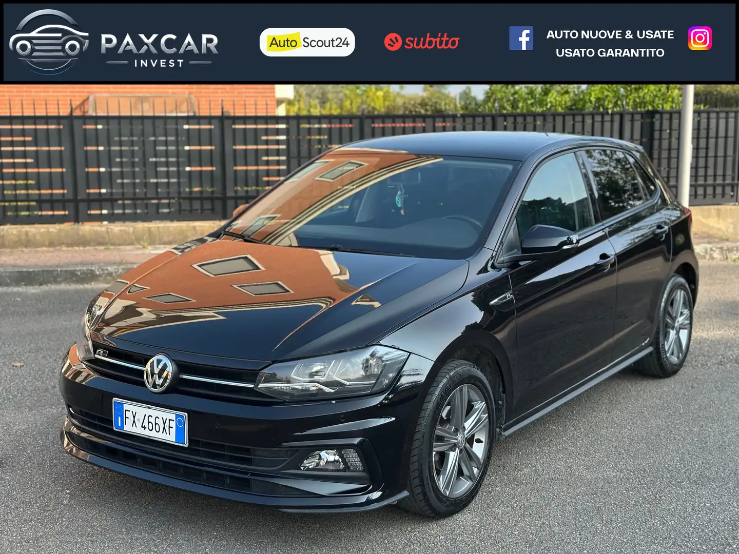 Volkswagen Polo 1.0 TSI R-LINE HIGHLINE 95CV UNIPRO PERMUTE 5PORTE Noir - 1