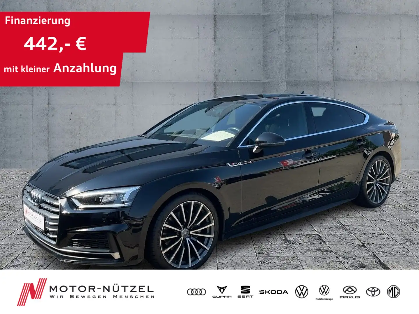 Audi A5 2.0 TDI S-TR S-LINE LED+RFK+SHZ+GRA Zwart - 1