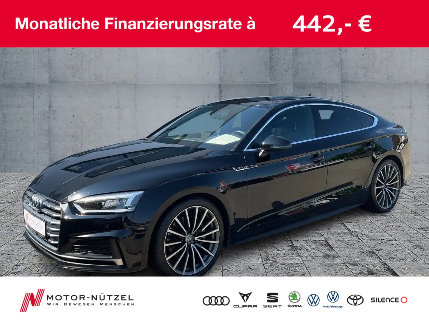 Audi A5 2.0 TDI S-TR S-LINE LED+RFK+SHZ+GRA Noir - 1