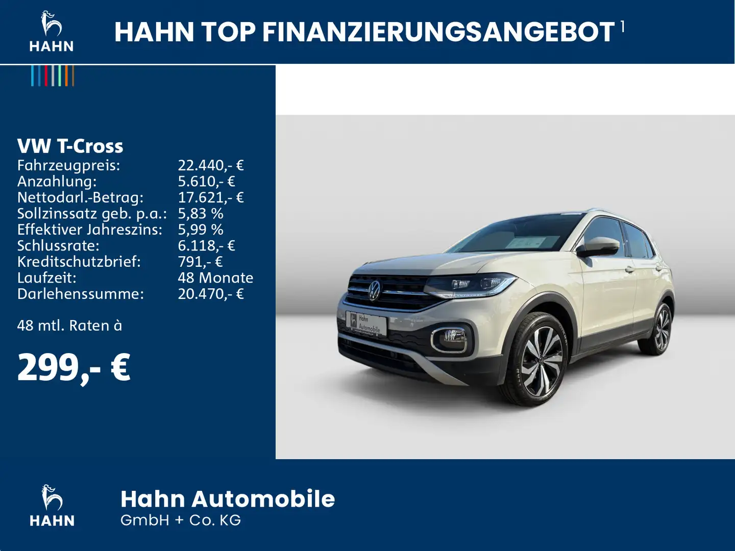 Volkswagen T-Cross 1.0TSI Style LED App-Conn Sitzh Climatr Grau - 2