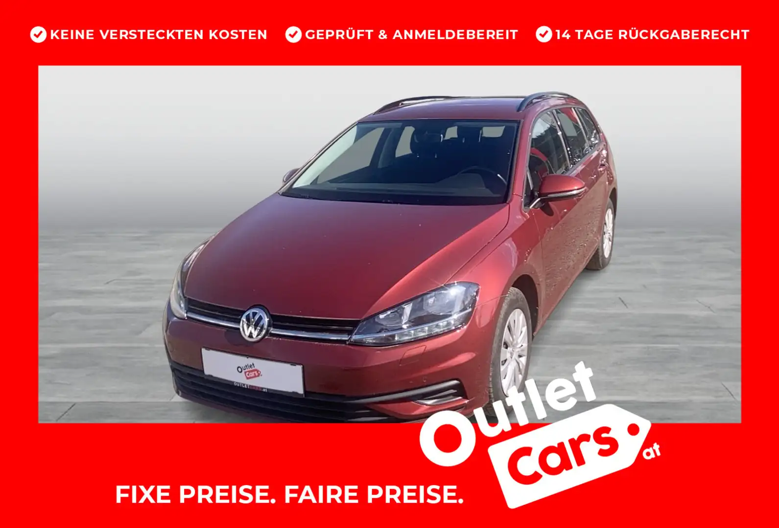 Volkswagen Golf Variant Comfortline TSI Red - 1