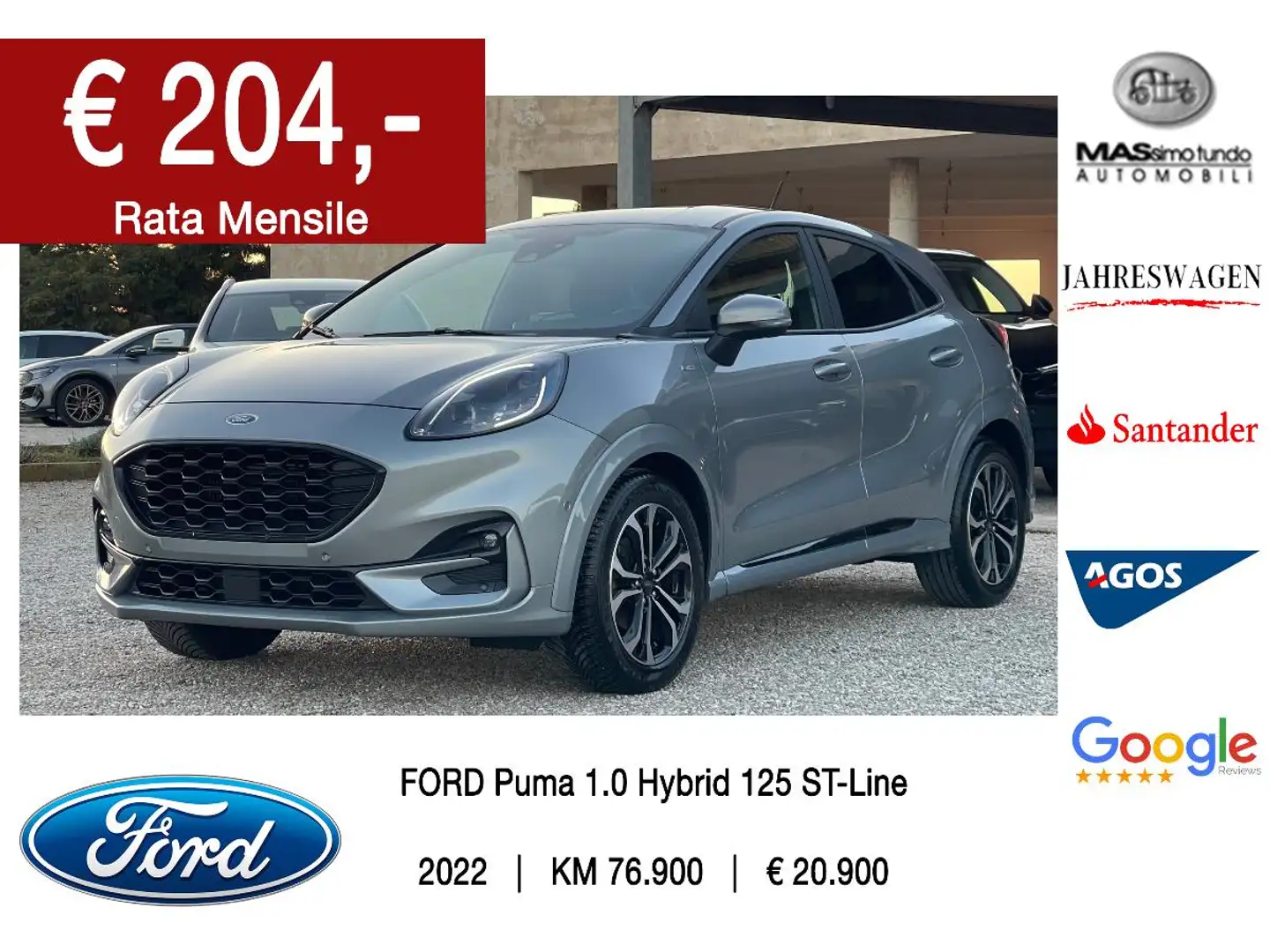 Ford Puma 1.0 EcoB. Hyb. 125 S&S ST-L. Des. Grigio - 1