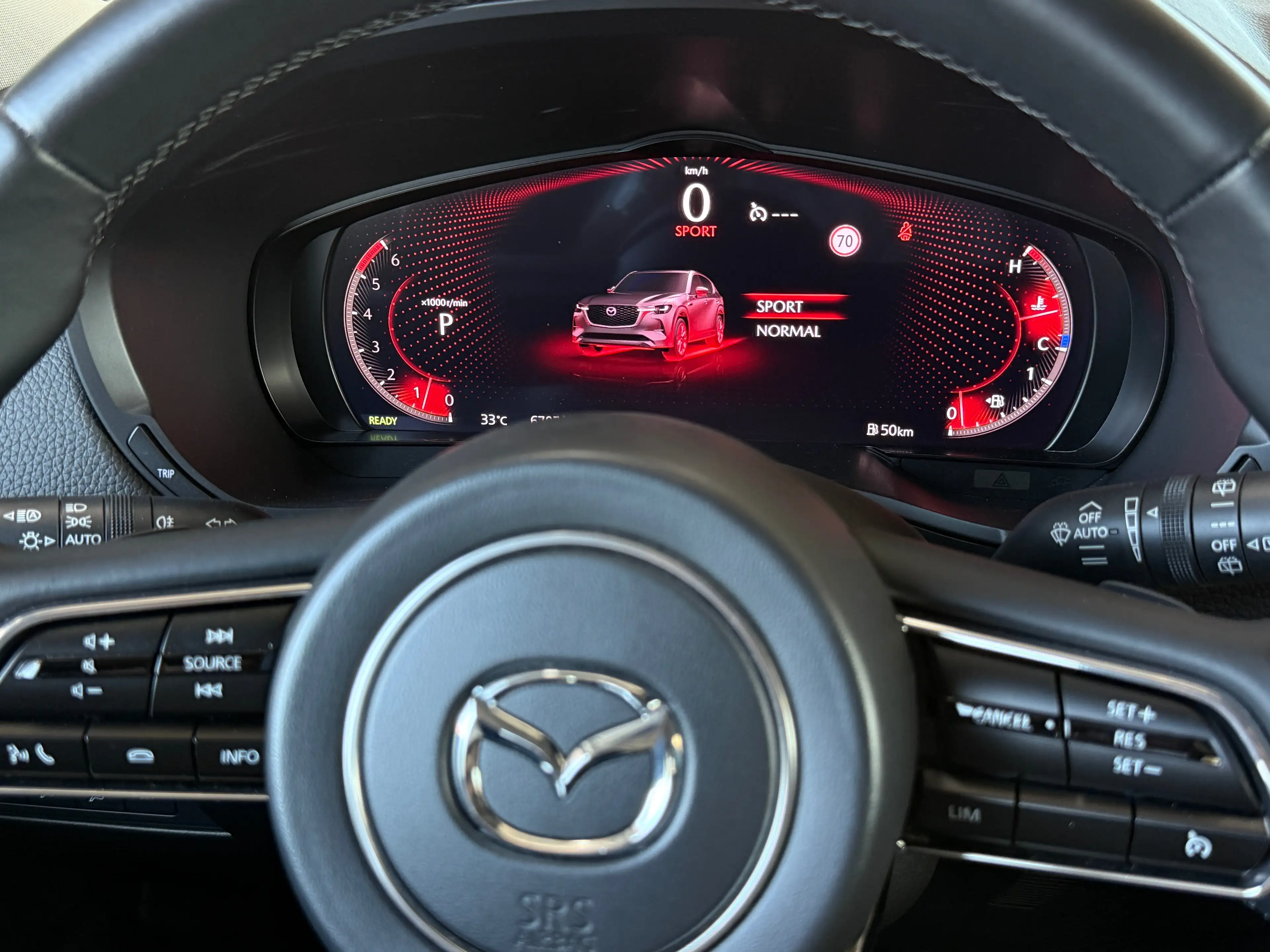 Mazda CX-60 CX-60 3.3 e-Skyactiv-D_TVA 21%_CARPLAY_CUIR_NAVI_FULLBLACK — photo 12