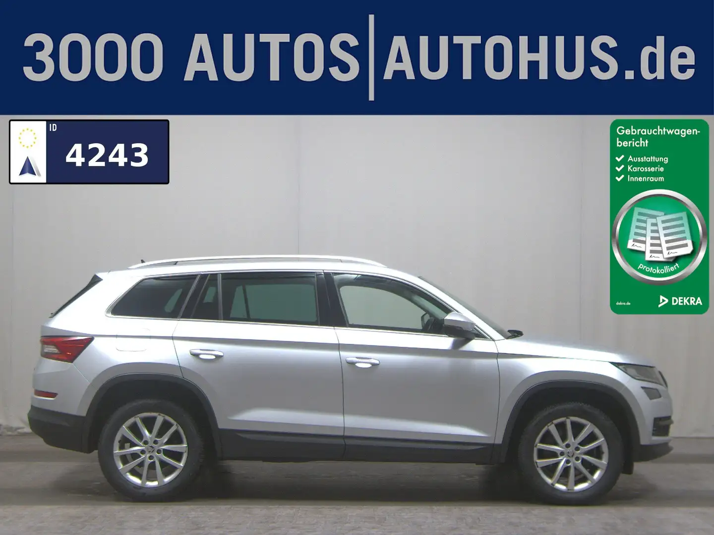 Skoda Kodiaq 2.0 TDI 4x4 Style Navi LED ACC Kamera Silber - 1