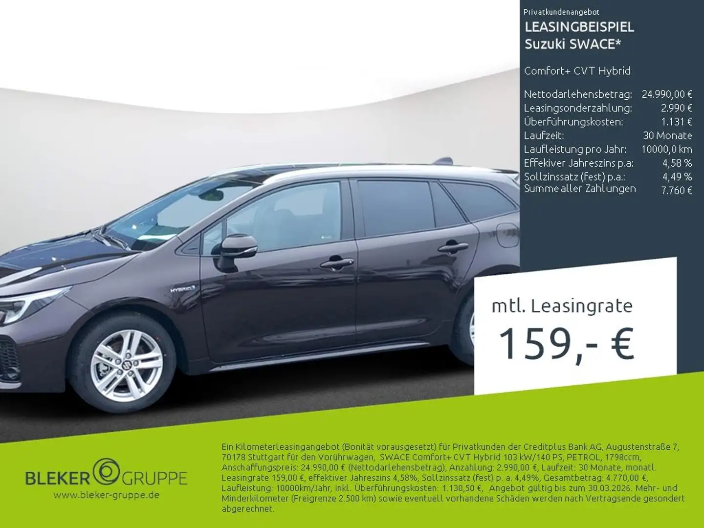 Suzuki Swace Comfort+ CVT Hybrid Braun - 1