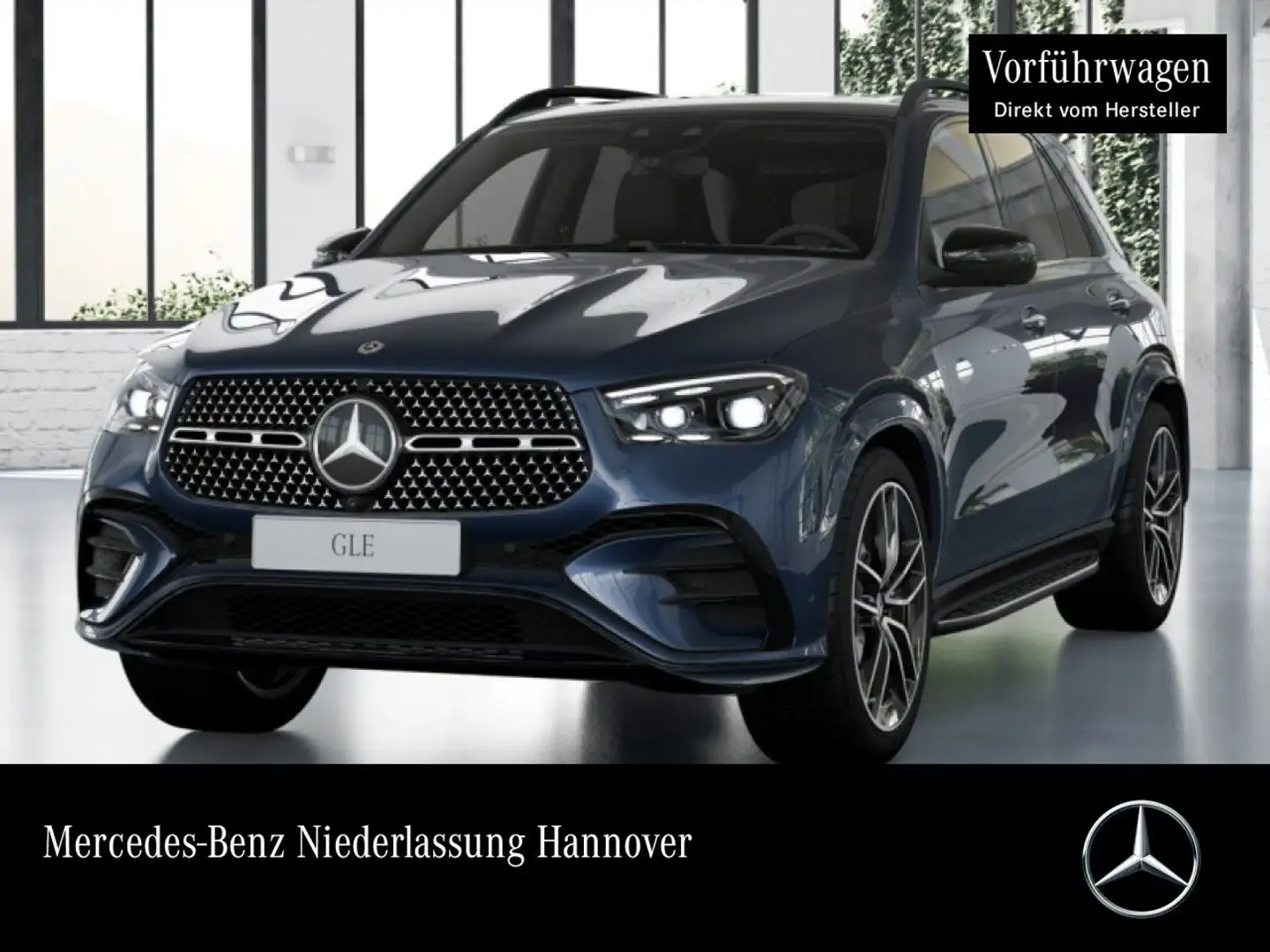 Mercedes-Benz GLE 350 de 4M AMG+NIGHT+PANO+360+AHK+MULTIBEAM+22" Blauw - 1