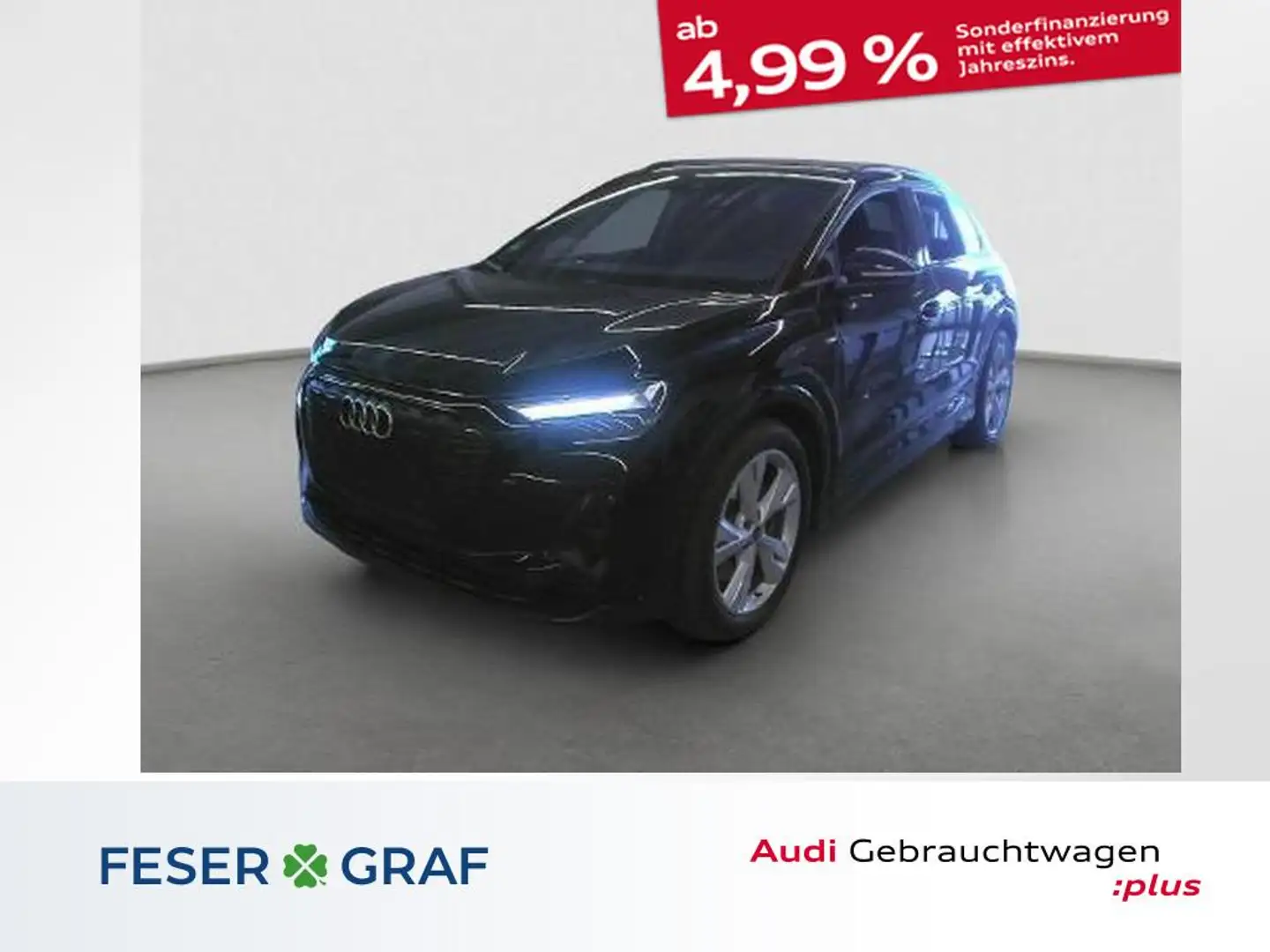 Audi Q4 e-tron 55 e-tron qu.S-line,LED,Navi Pro,AZV,Kamera Schwarz - 1