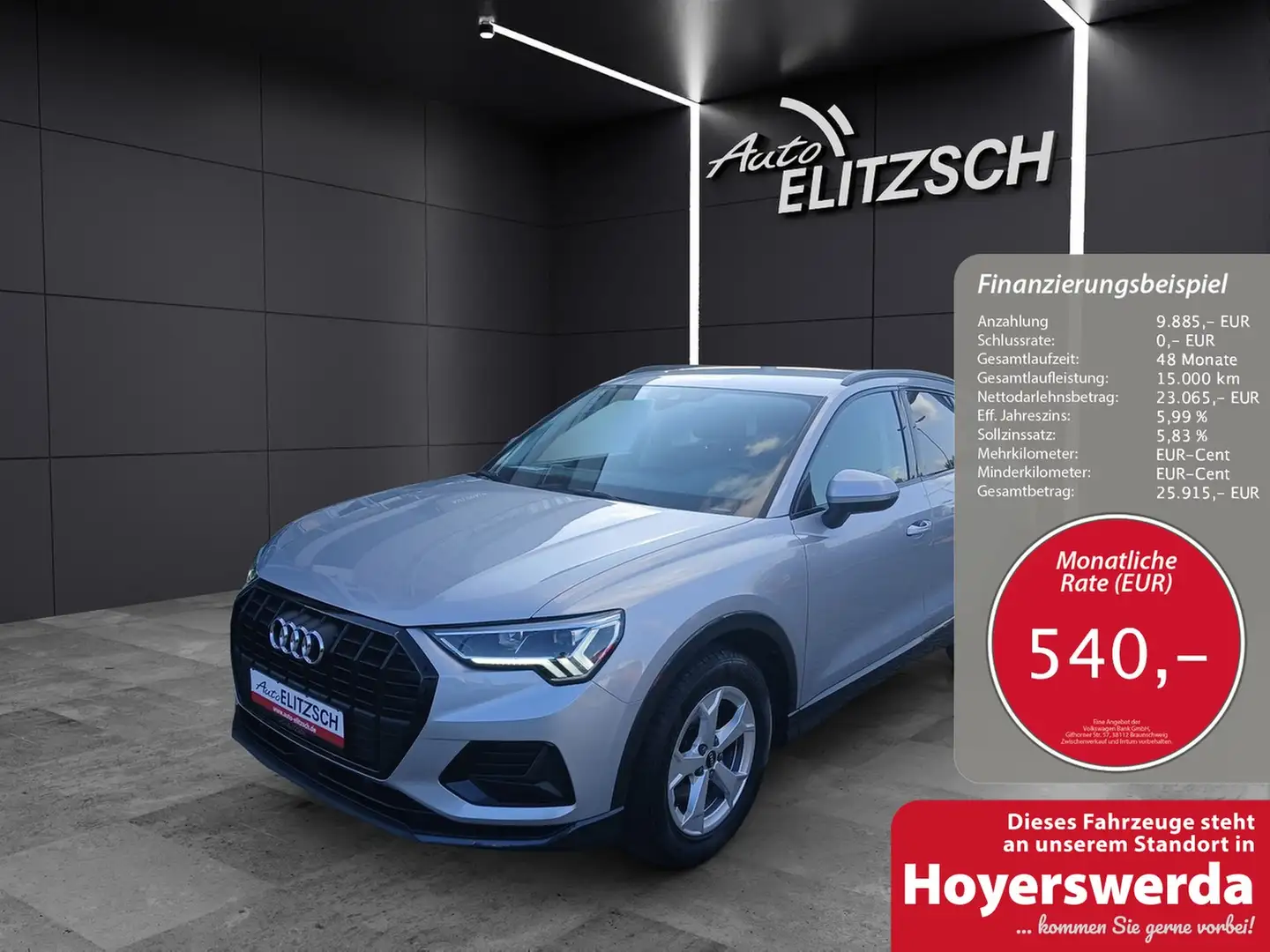 Audi Q3 35 TDI advanced S-tronic LED AHK AVC ACC Silber - 1