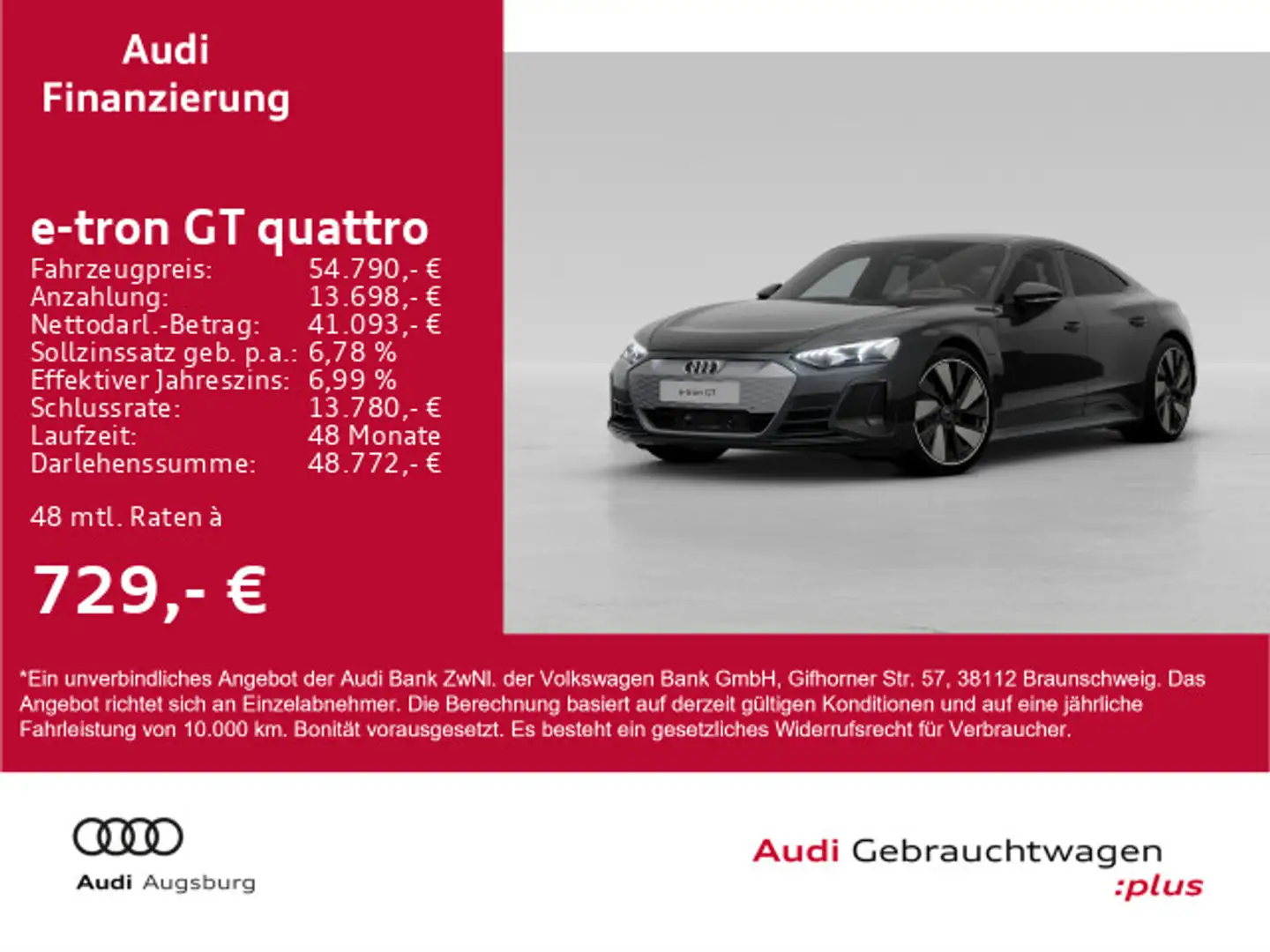 Audi e-tron GT *ACC*PANO*WärmeP*MATRIX*B&O*21 Schwarz - 1