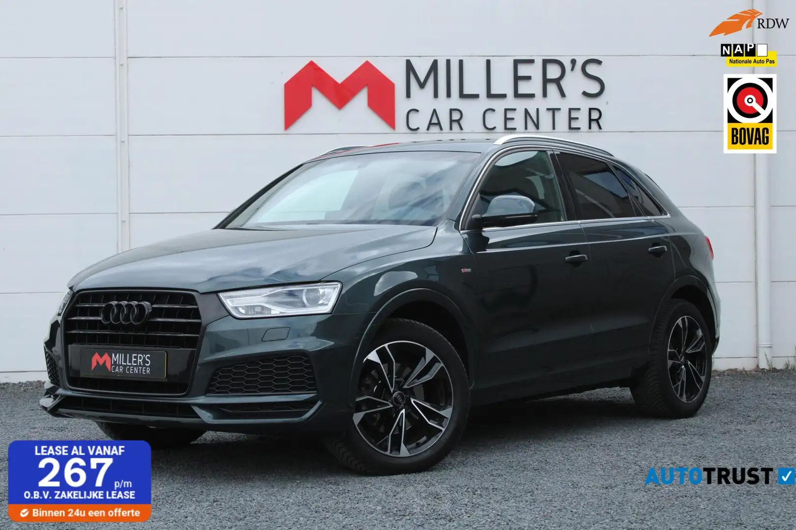 Audi Q3 1.4 TFSI CoD Sport Pro S-LINE CRUISE NAVI 150PK LE Groen - 1