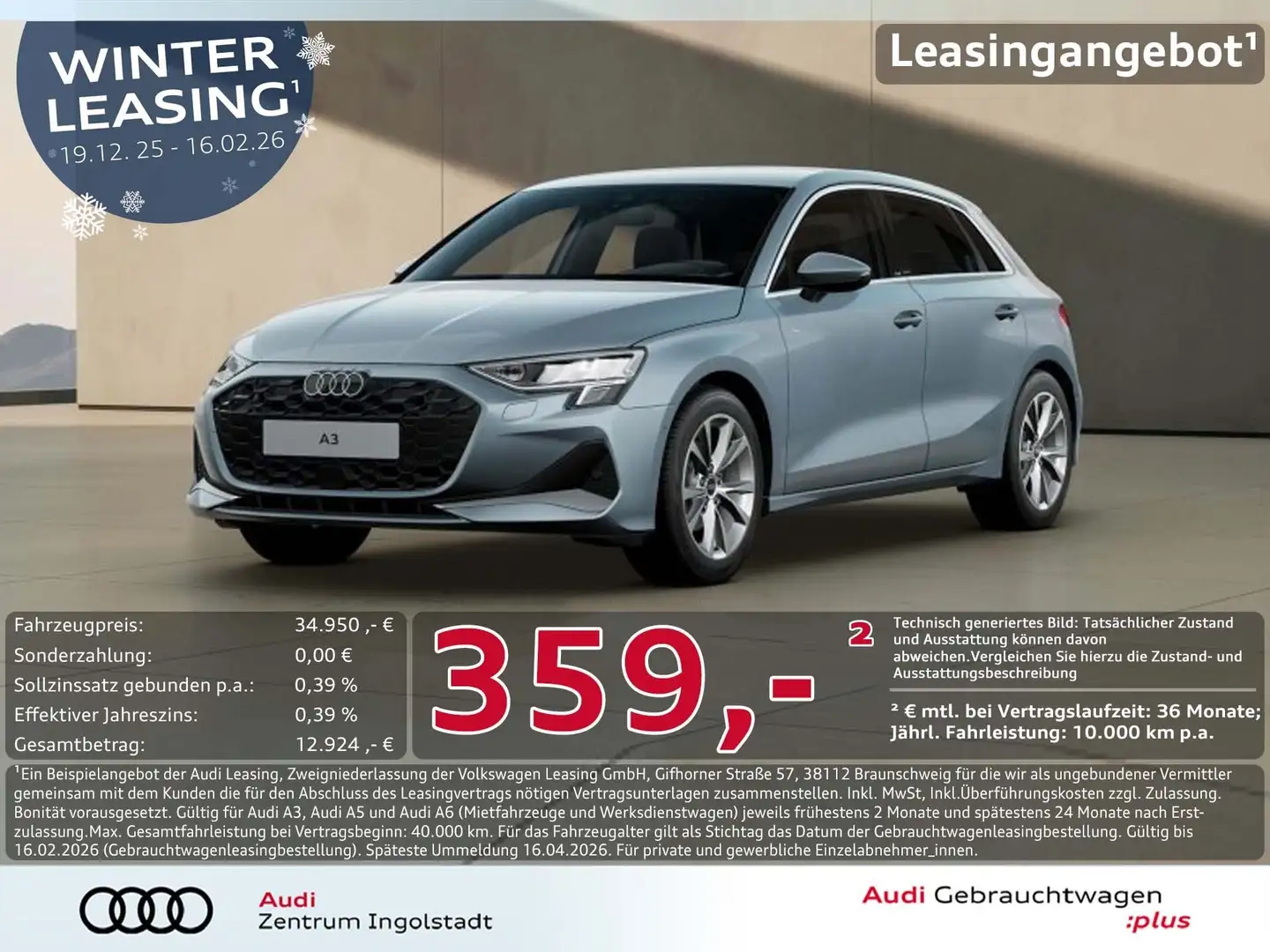 Audi A3 Sportback 35 TDI NAVI+ LED ACC KAM. Advanced Grau - 1