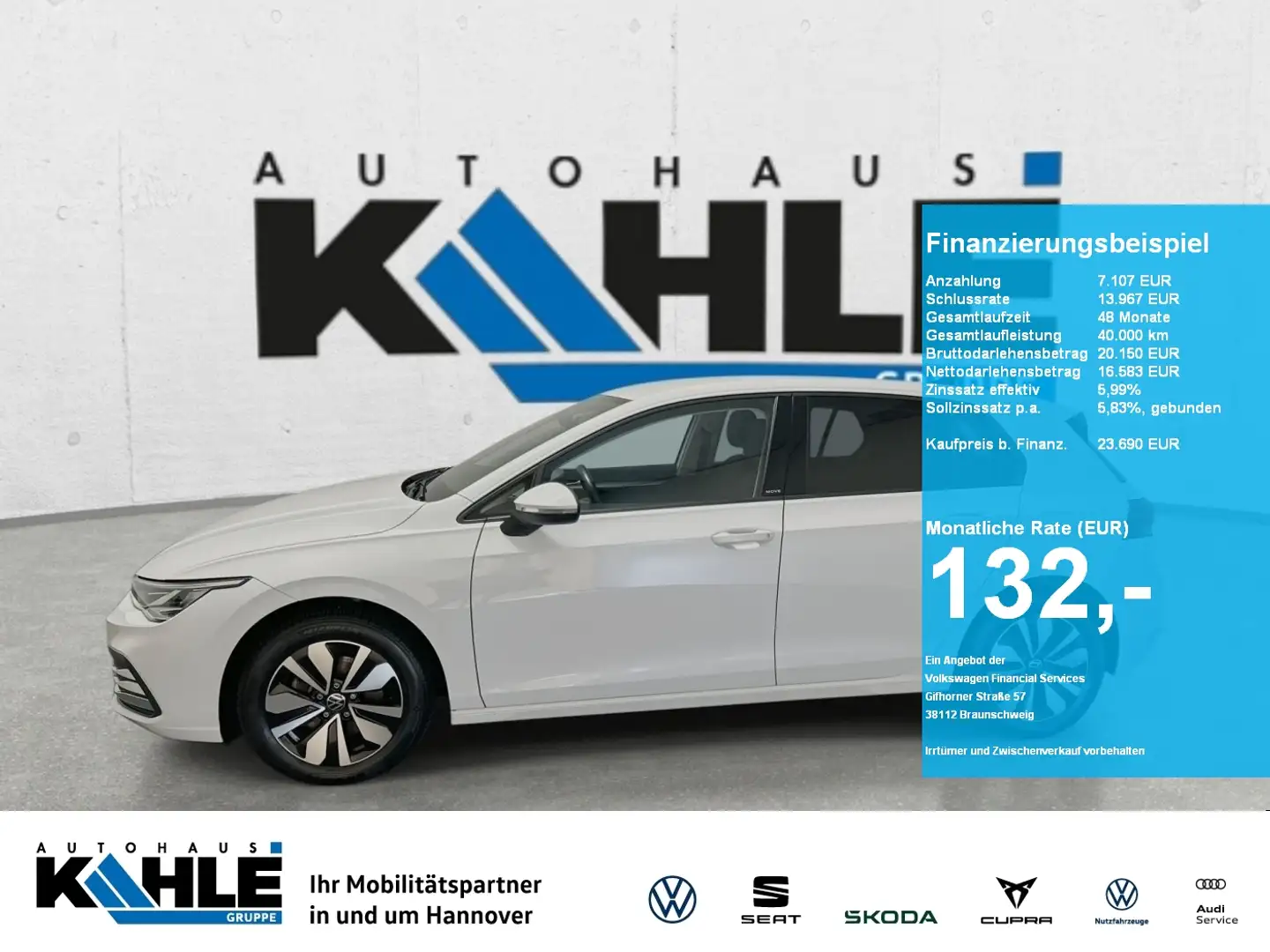 Volkswagen Golf VIII 1.5 TSI Move Biały - 1