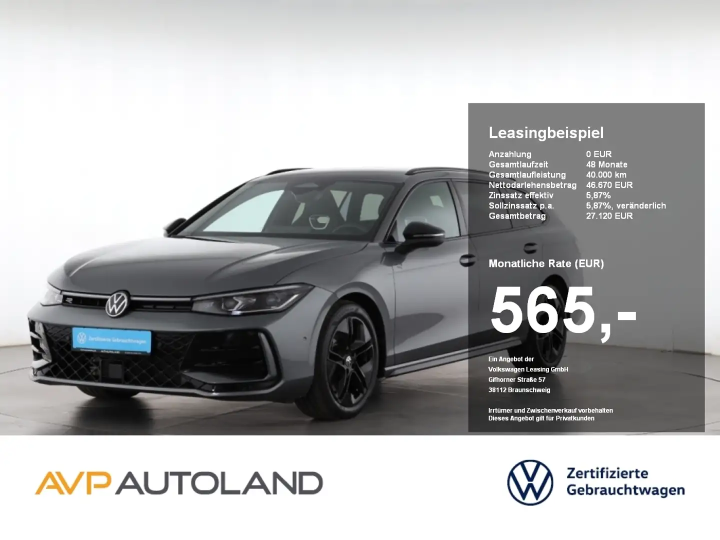 Volkswagen Passat Variant 2.0 TDI DSG 4MOTION R-Line | AHK Grau - 1