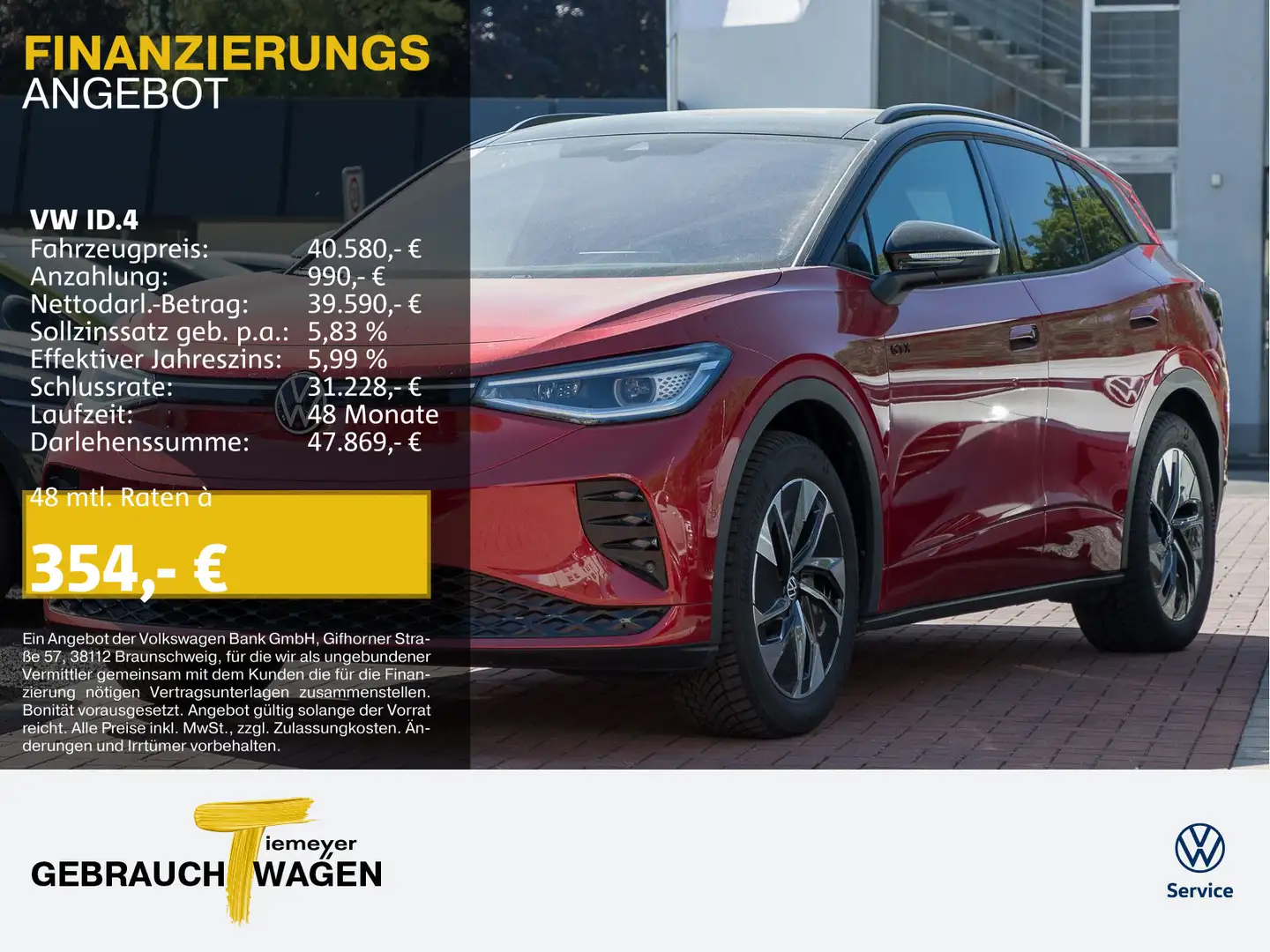 Volkswagen ID.4 GTX LM21 PANO HuD DCC AHK WÄRMEP. Rot - 1