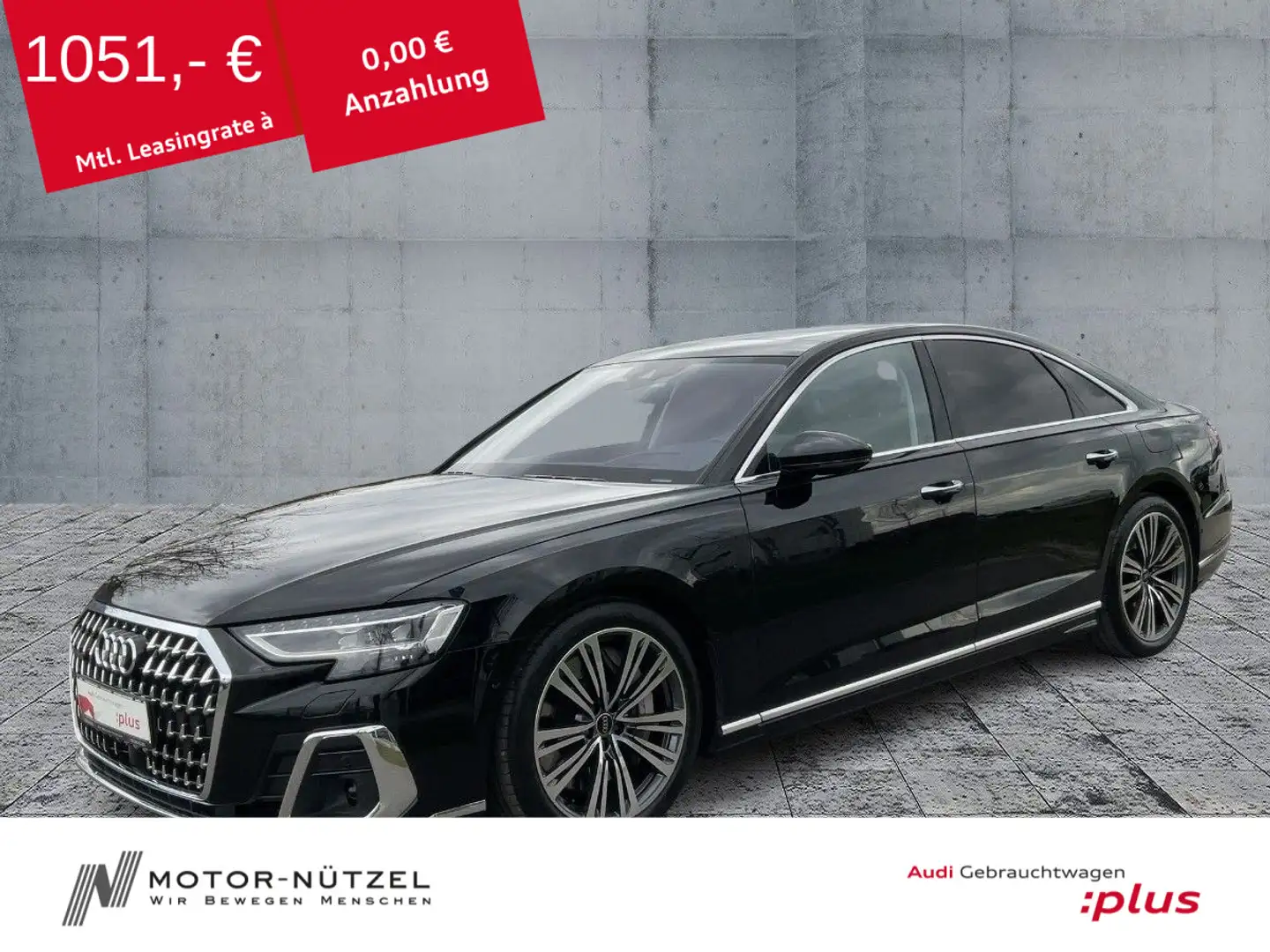 Audi A8 60 TFSI e QU MATRIX+NAVI+HuD+B&O+TV+AIR+PANO Noir - 1
