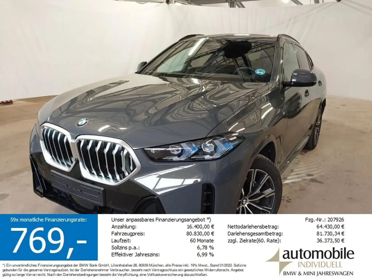 BMW 235 X6 xDrive40d M Sport AHK Standh ACC Massage H&K Grau - 1