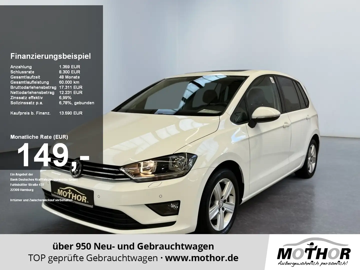 Volkswagen Golf Sportsvan VII Comfortline 1.4TSI DSG AHK Weiß - 1