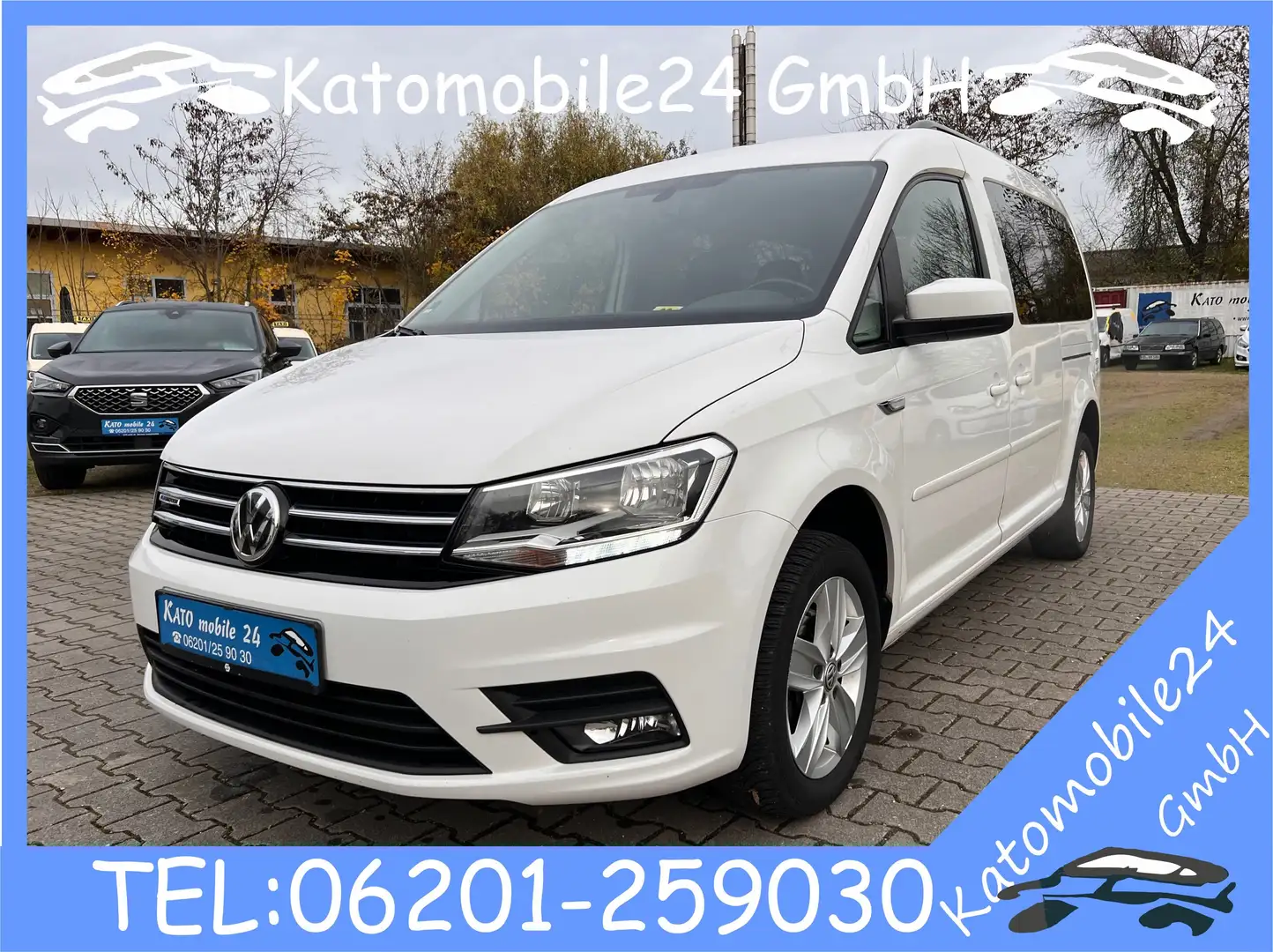 Volkswagen Caddy Maxi Comfortline 1.4 TGI CNG Erdgas Navi AHK PDC.. Weiß - 1