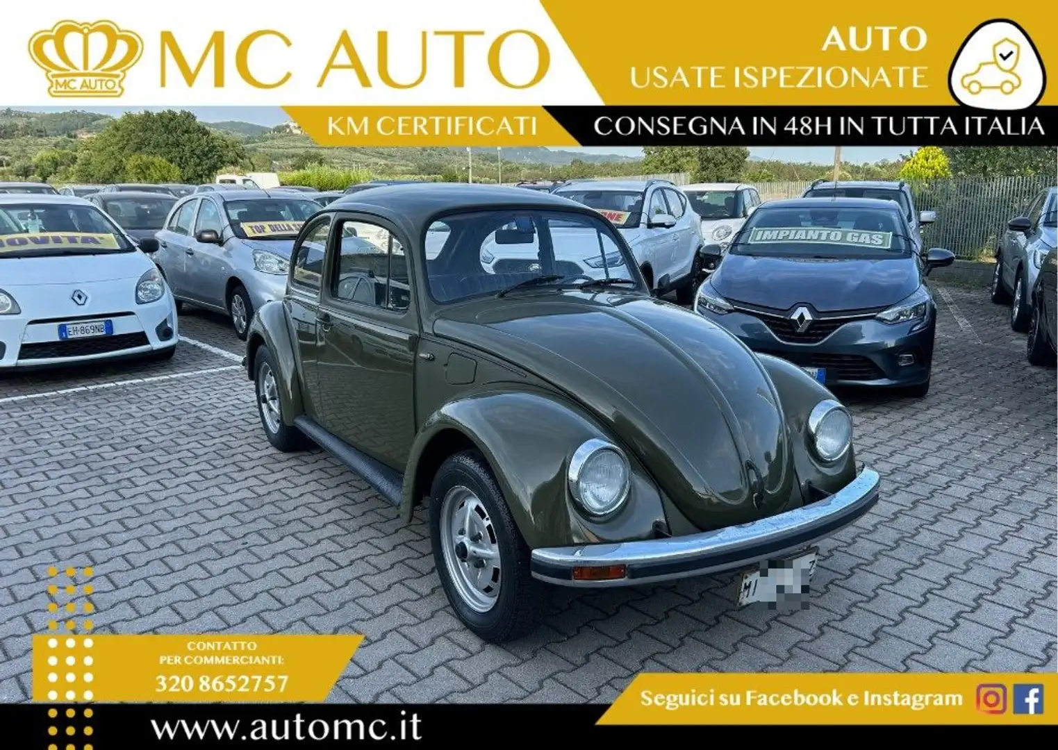 Volkswagen Maggiolino 1200 iscritta ASI Verde - 1