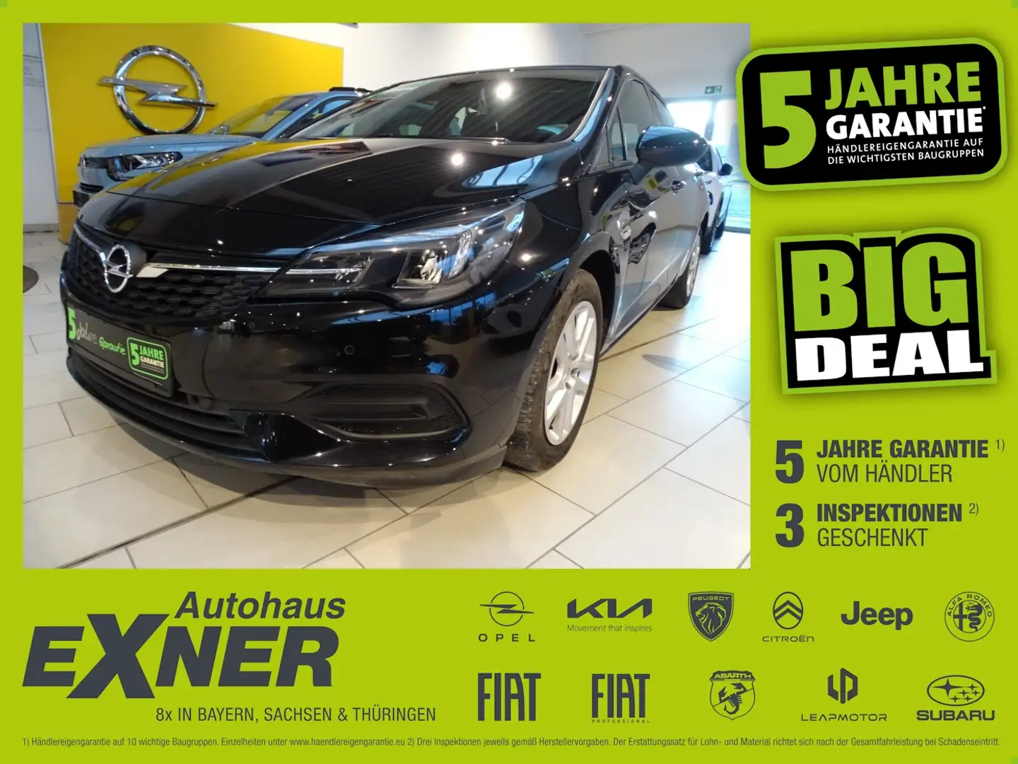 Opel Astra K Lim. 5-trg. 1.2 Turbo EDITION LED. PDC Zwart - 1