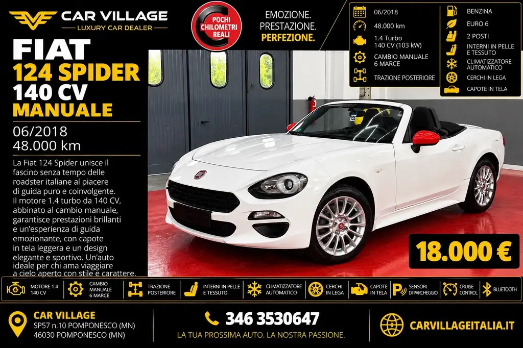 Fiat 124 Spider 2018 из Европы — купить под ключ