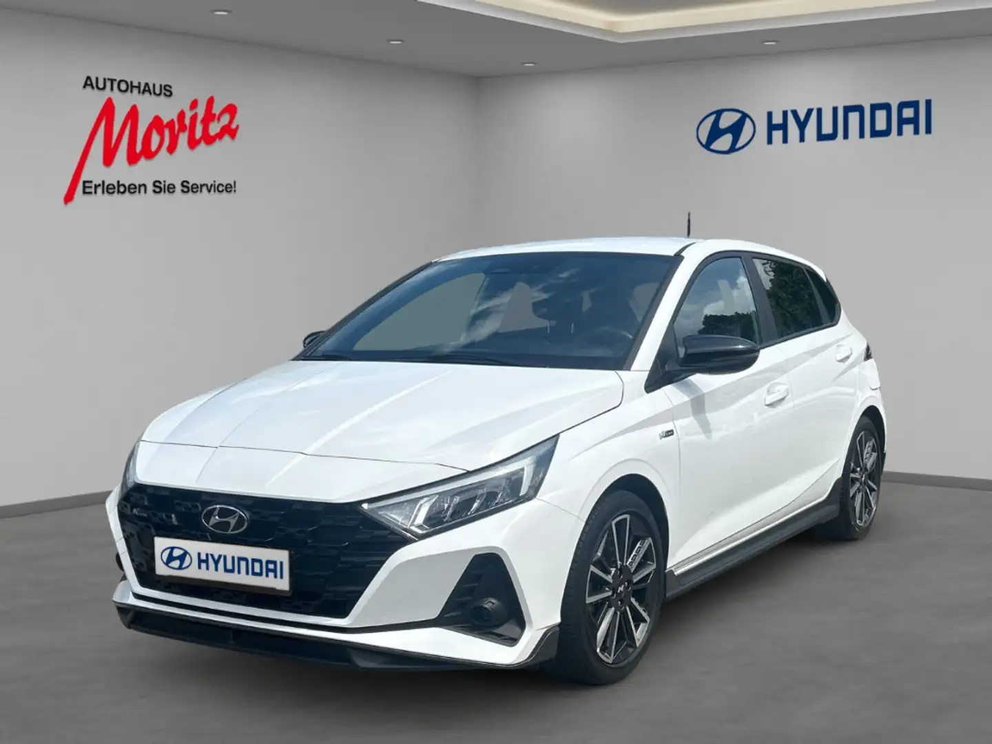 Hyundai i20 1.0 T-GDI N-Line *MIT WENIG KM!* Wit - 1