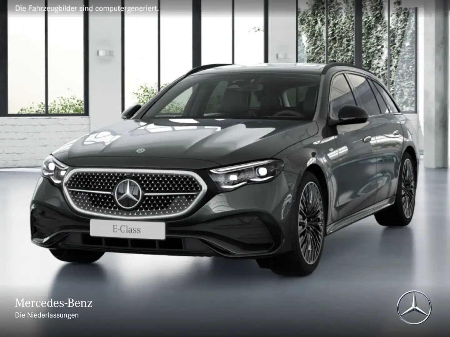 Mercedes-Benz E 300 e T Hybrid AMG 360° Pano Distr+ AHK Night 9G Grau - 2