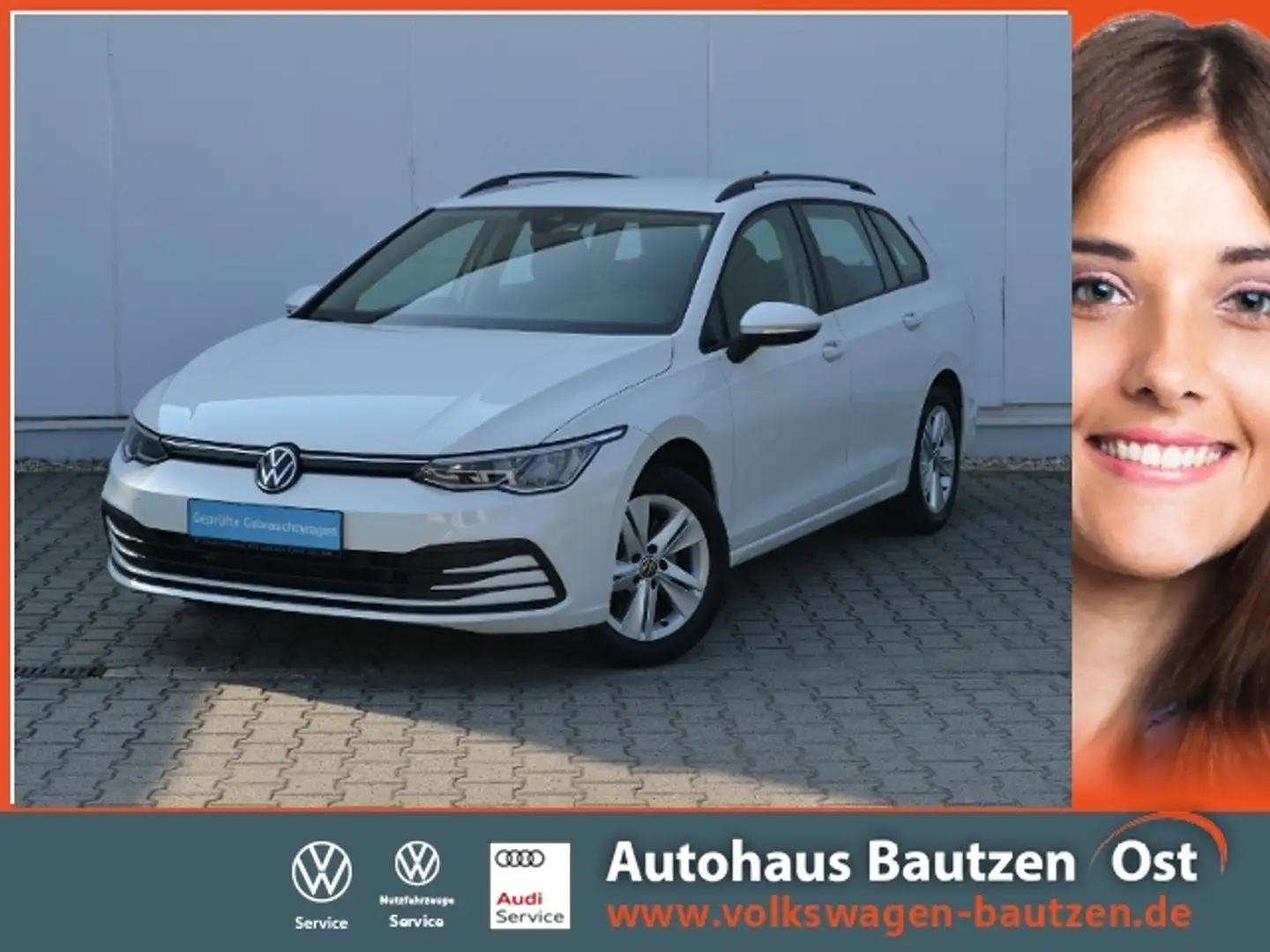 Volkswagen Golf Variant VIII Variant 2.0 TDI Life AHK/LED/NAVI+VZE/BUSINE Weiß - 1