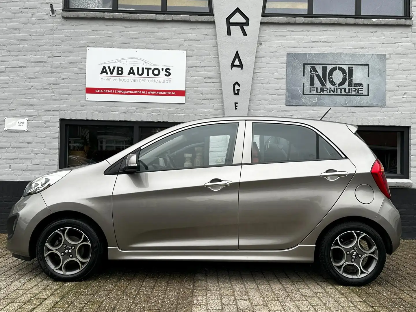 Kia Picanto 1.0 CVVT Design Edition Airco Leder PDC USB AUX Grijs - 2