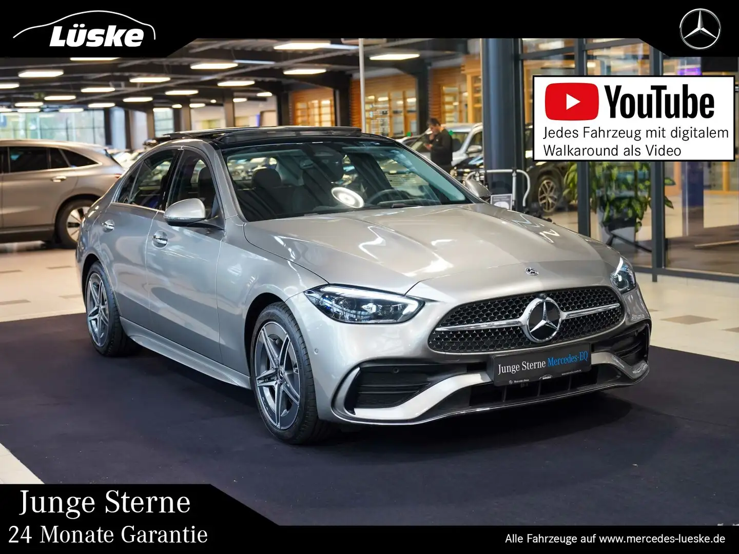 Mercedes-Benz C 300 C 300 de AMG Line Nappa DISTRO AHK Burmester 360 Silber - 1