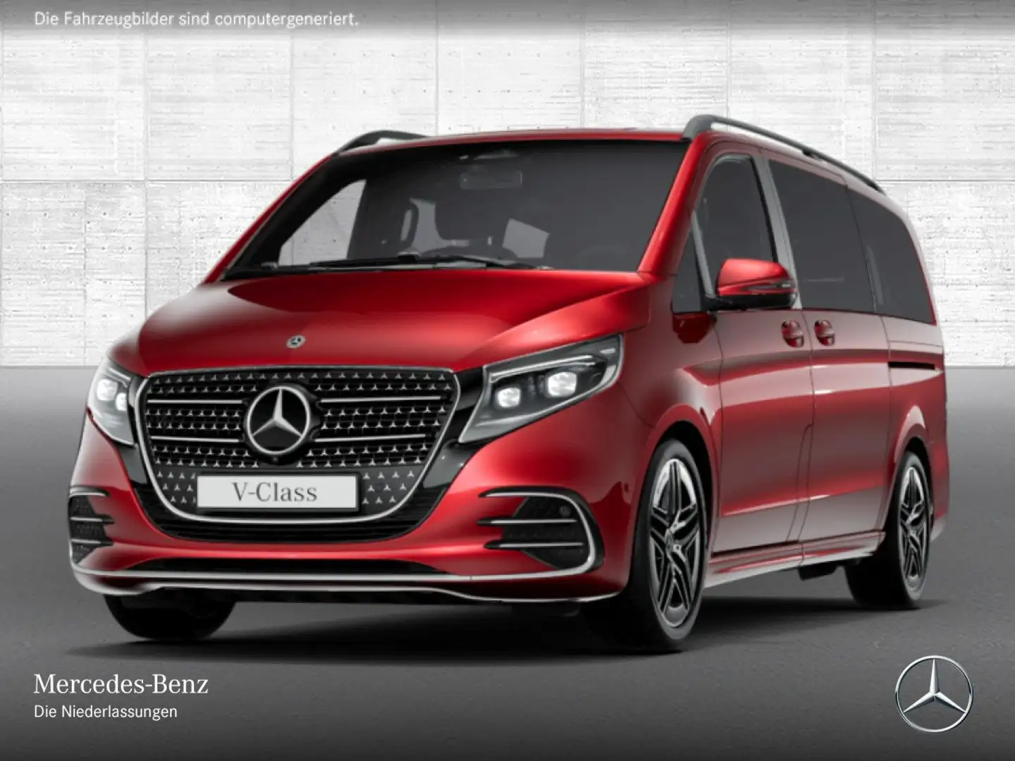 Mercedes-Benz V 300 d STYLE+AMG+9G+AHK+StandHZ+Klimaautom.+Navi Rot - 2