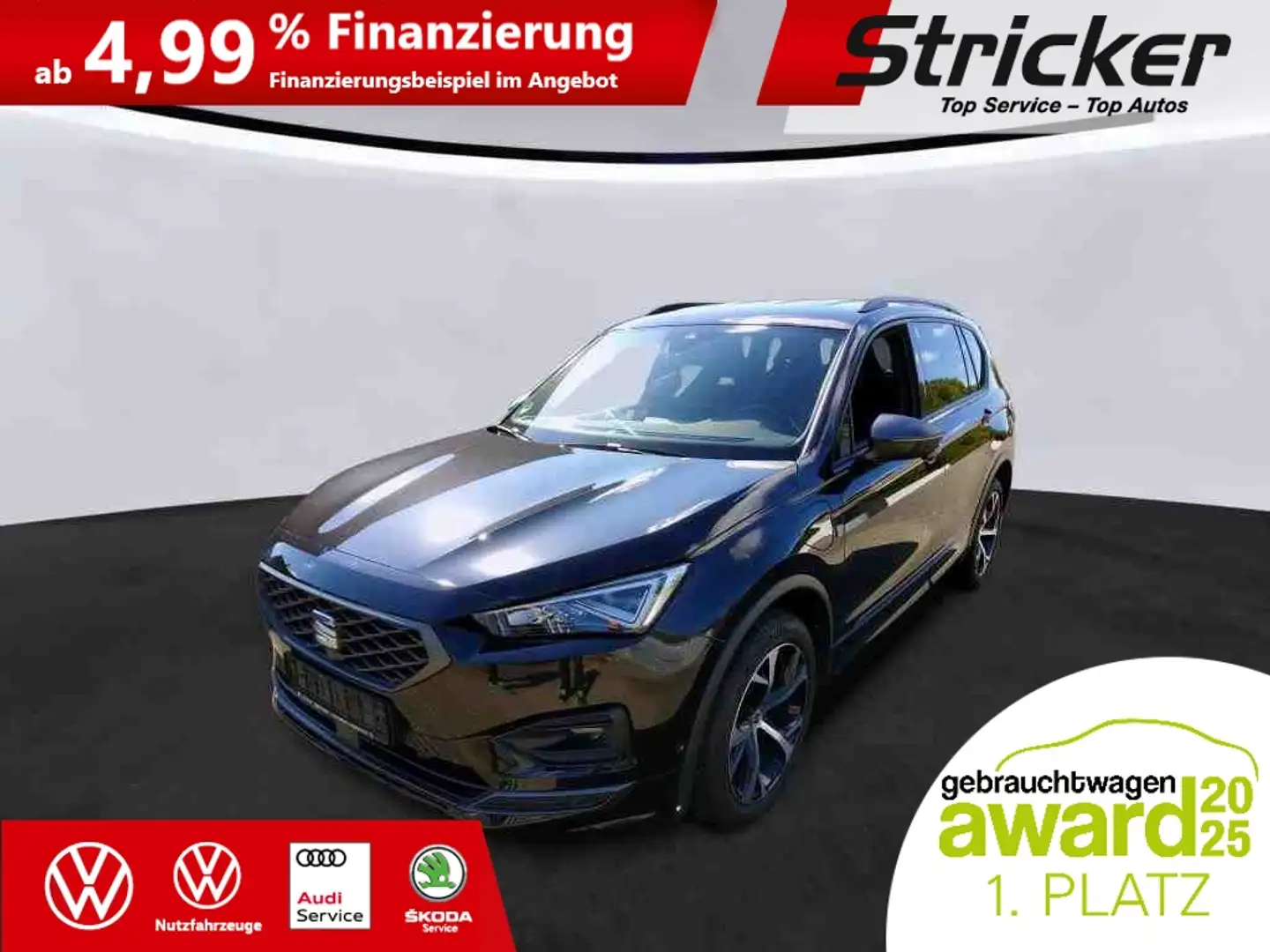 SEAT Tarraco FR 1.4TSI e-hybrid 344,-ohne Anzahlung Navi AHK K Schwarz - 1