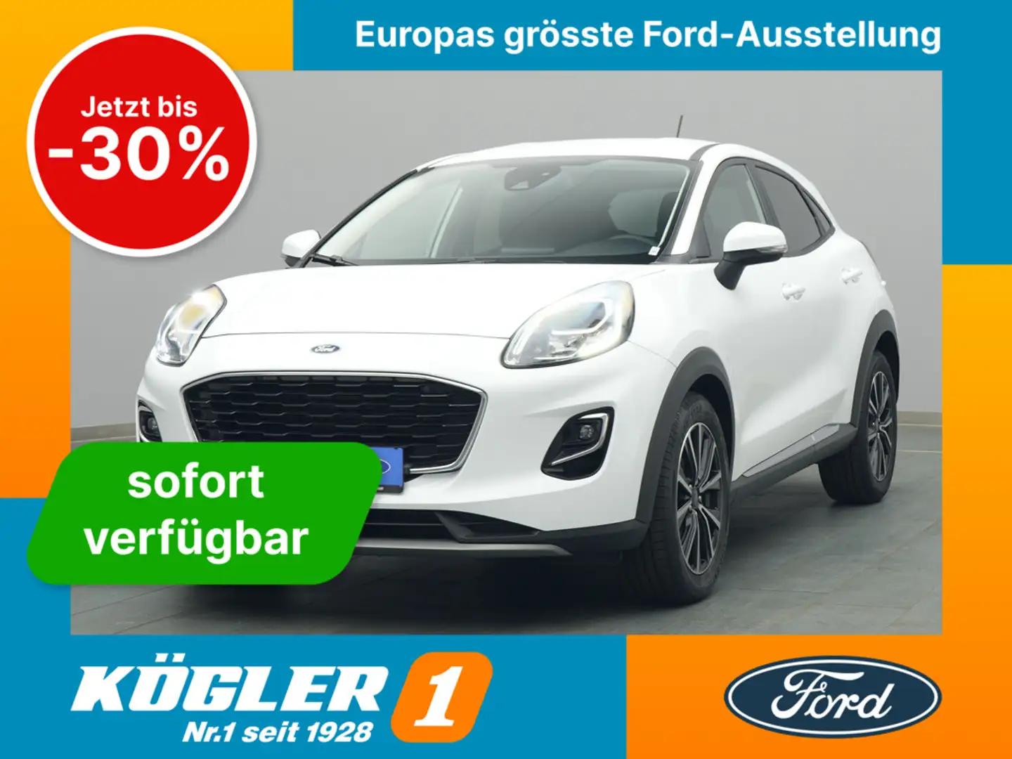 Ford Puma Titanium 125PS/Komfort&Winter-Paket/PDC Blanc - 1