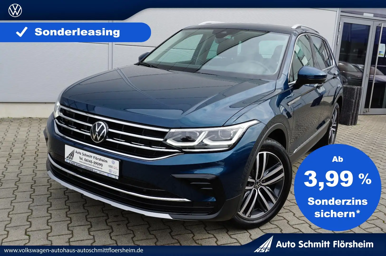 Volkswagen Tiguan Elegance 2,0 l TDI 7-Gang-DSG Navi,AHK,ACC Blau - 1