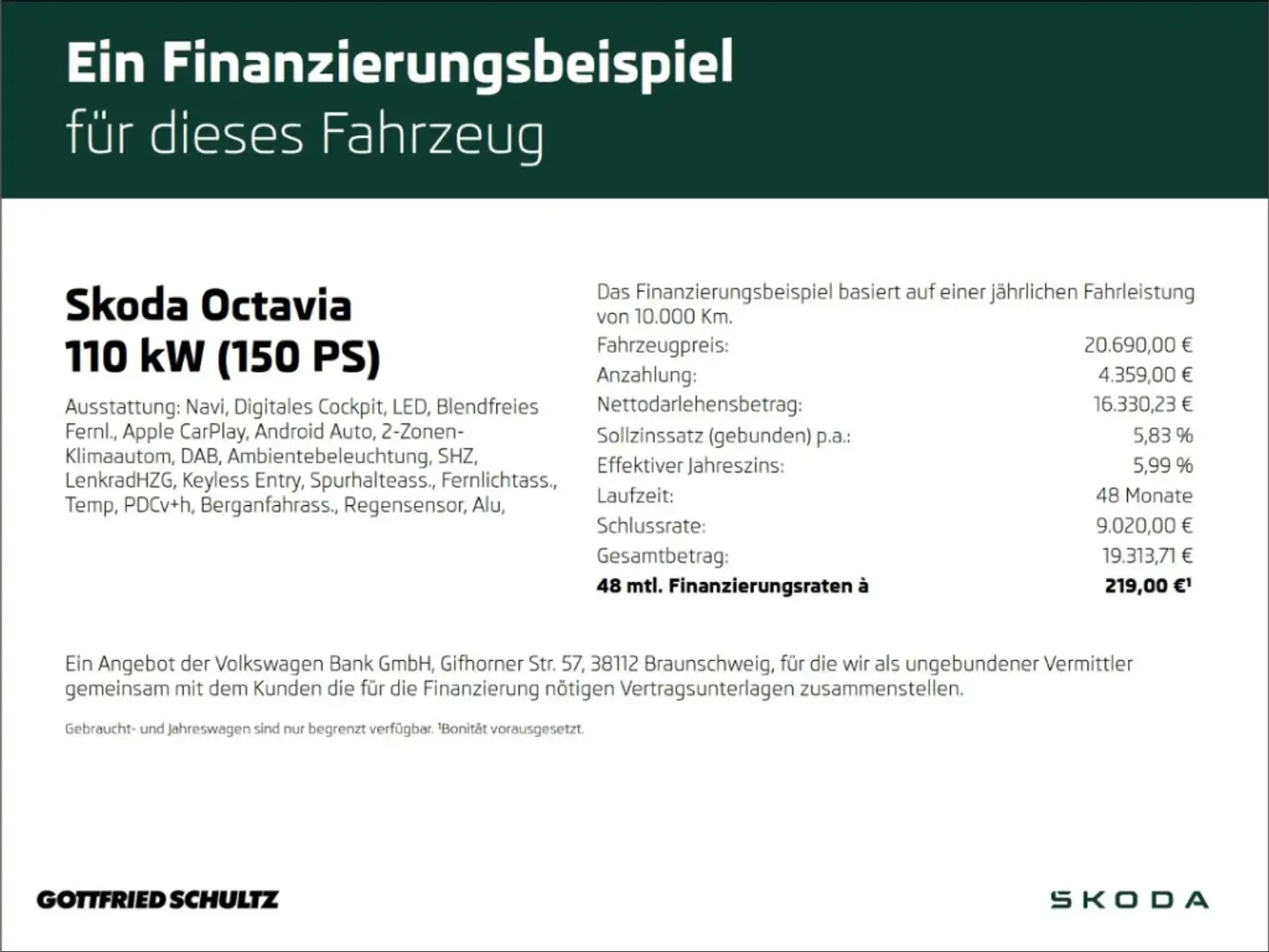 Skoda Octavia Com 2.0 TDI DSG LED NAVI SHZ PDC LM Noir - 2
