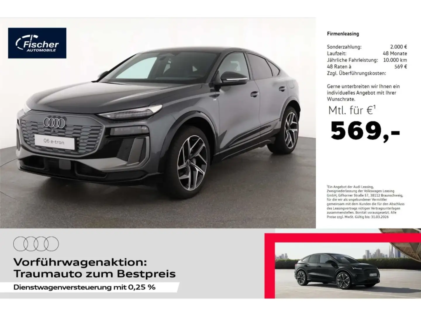 Audi Q6 e-tron Sportback quattro LP: 92.830,- /Interieur S mit Sp Grau - 1