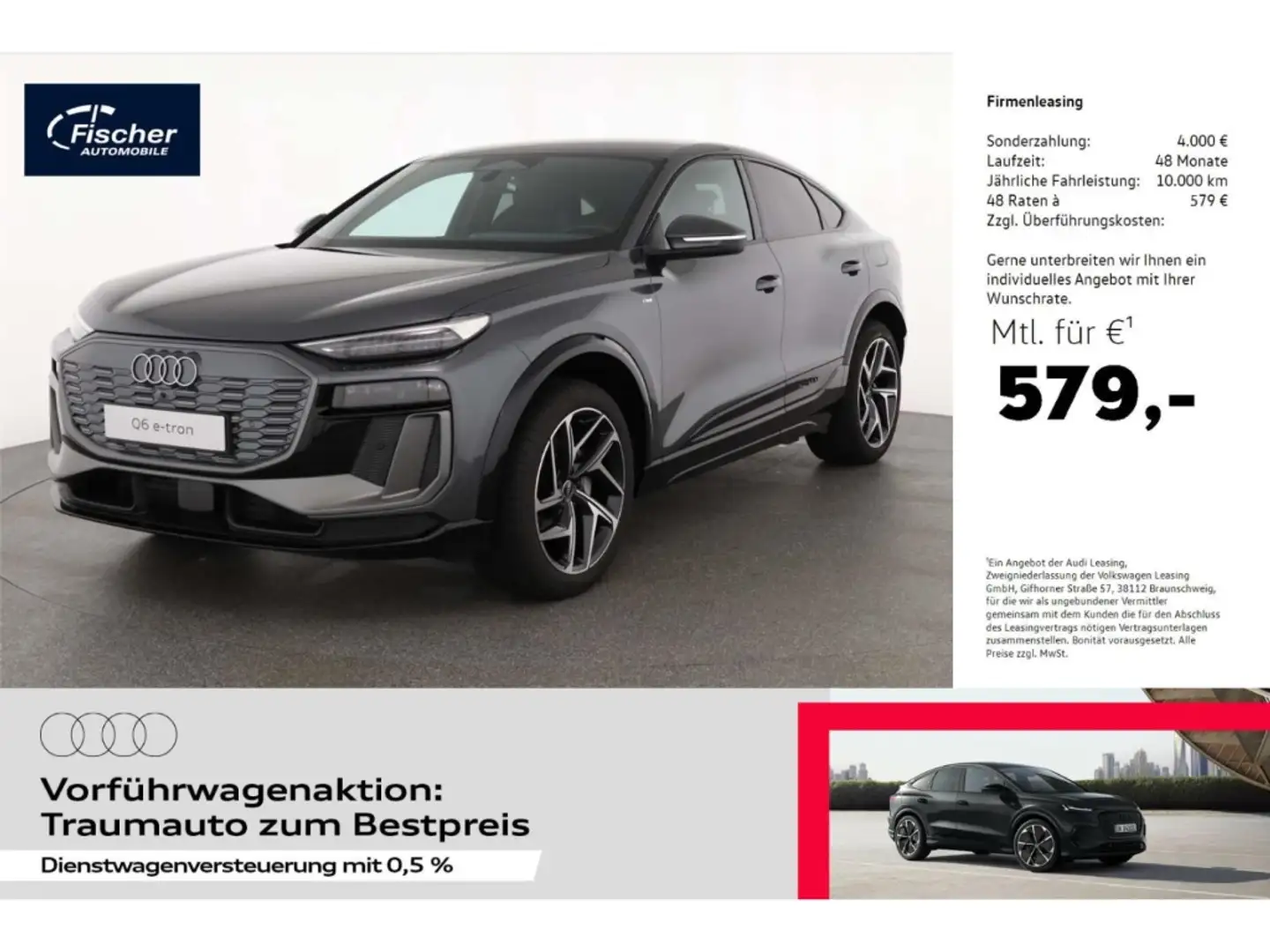 Audi Q6 e-tron Sportback quattro LP: 92.830,- /Interieur S mit Sp Gris - 1