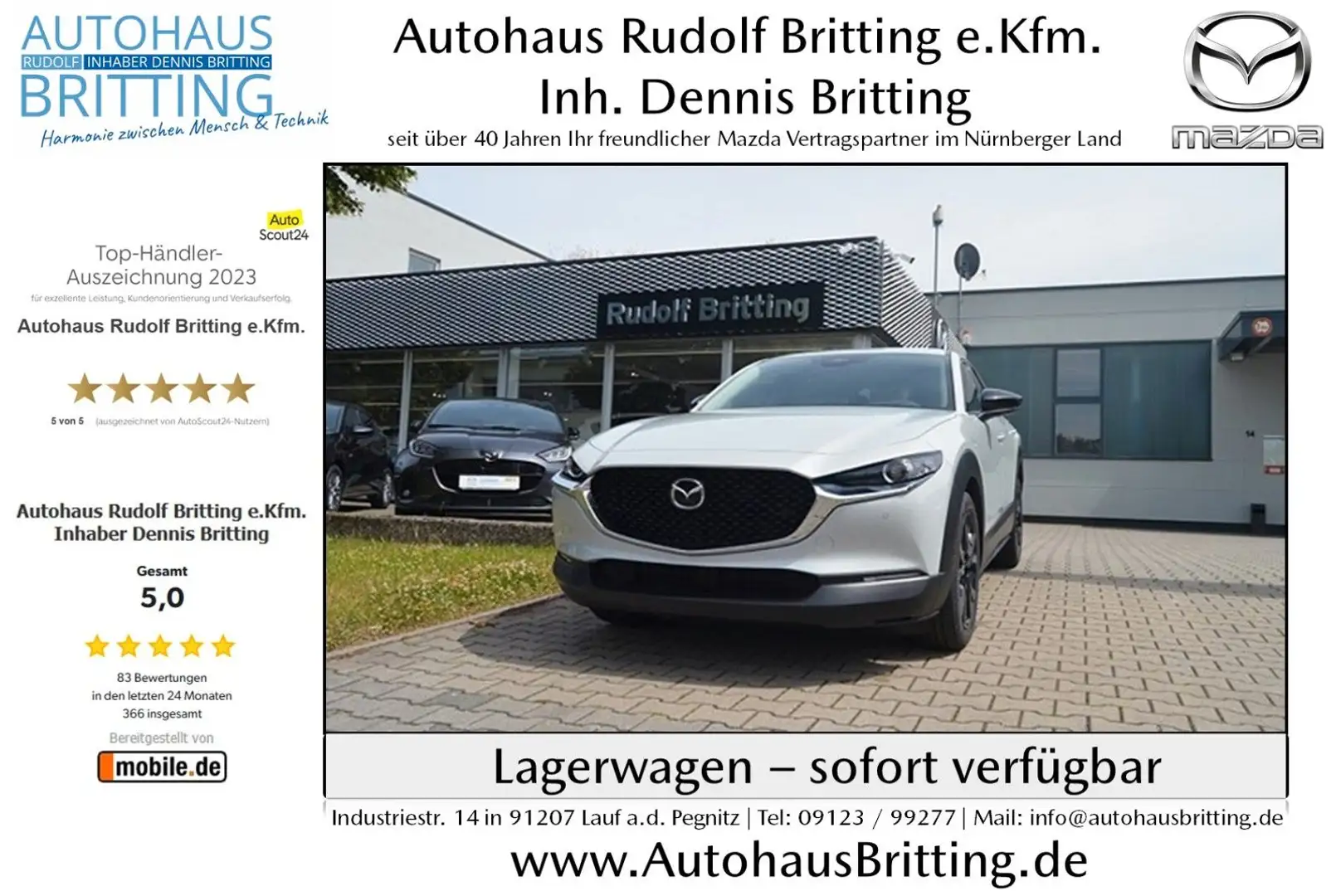 Mazda CX-30 SKYACTIV Benzin 140PS 6GS Homura Navi Weiß - 1