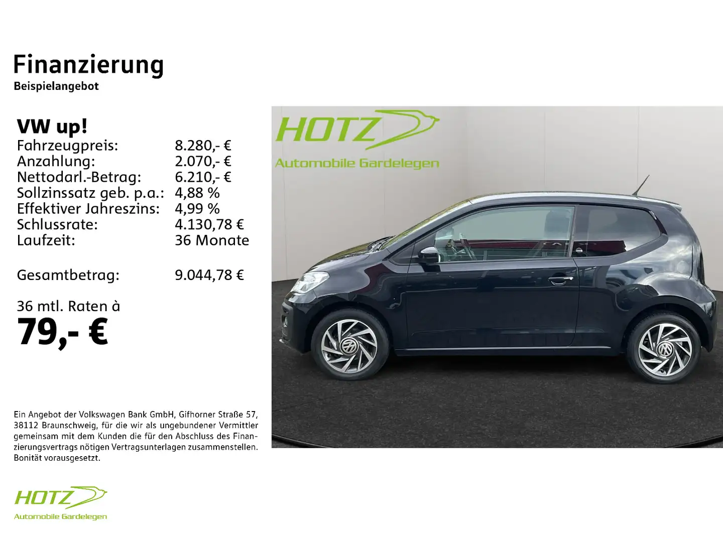 Volkswagen up! 1.0 TSI sound up! BMT/Start-Stopp LED/Sitzhe Schwarz - 2